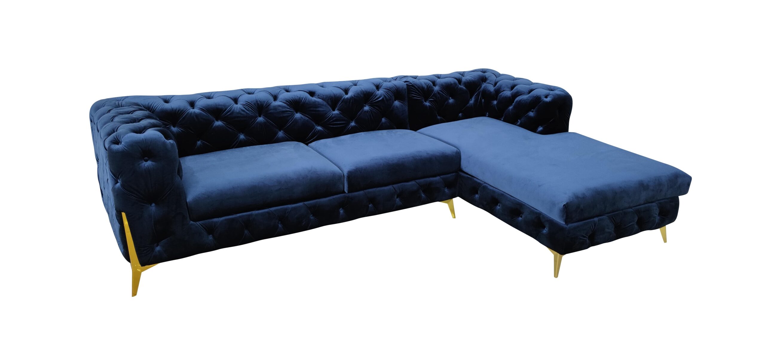 Image of nicole sofa sectional velvet.