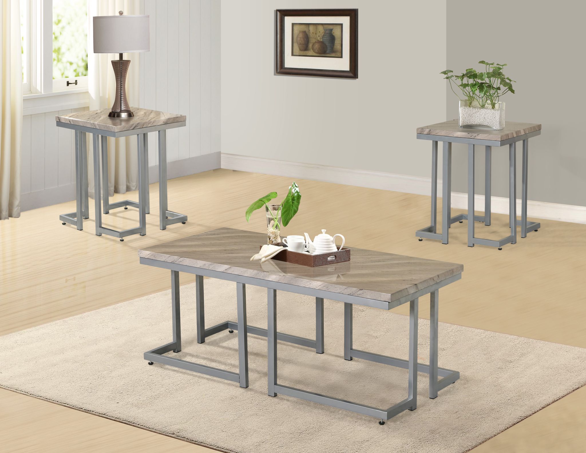 Image of coffee tables set 3pcs - 473.