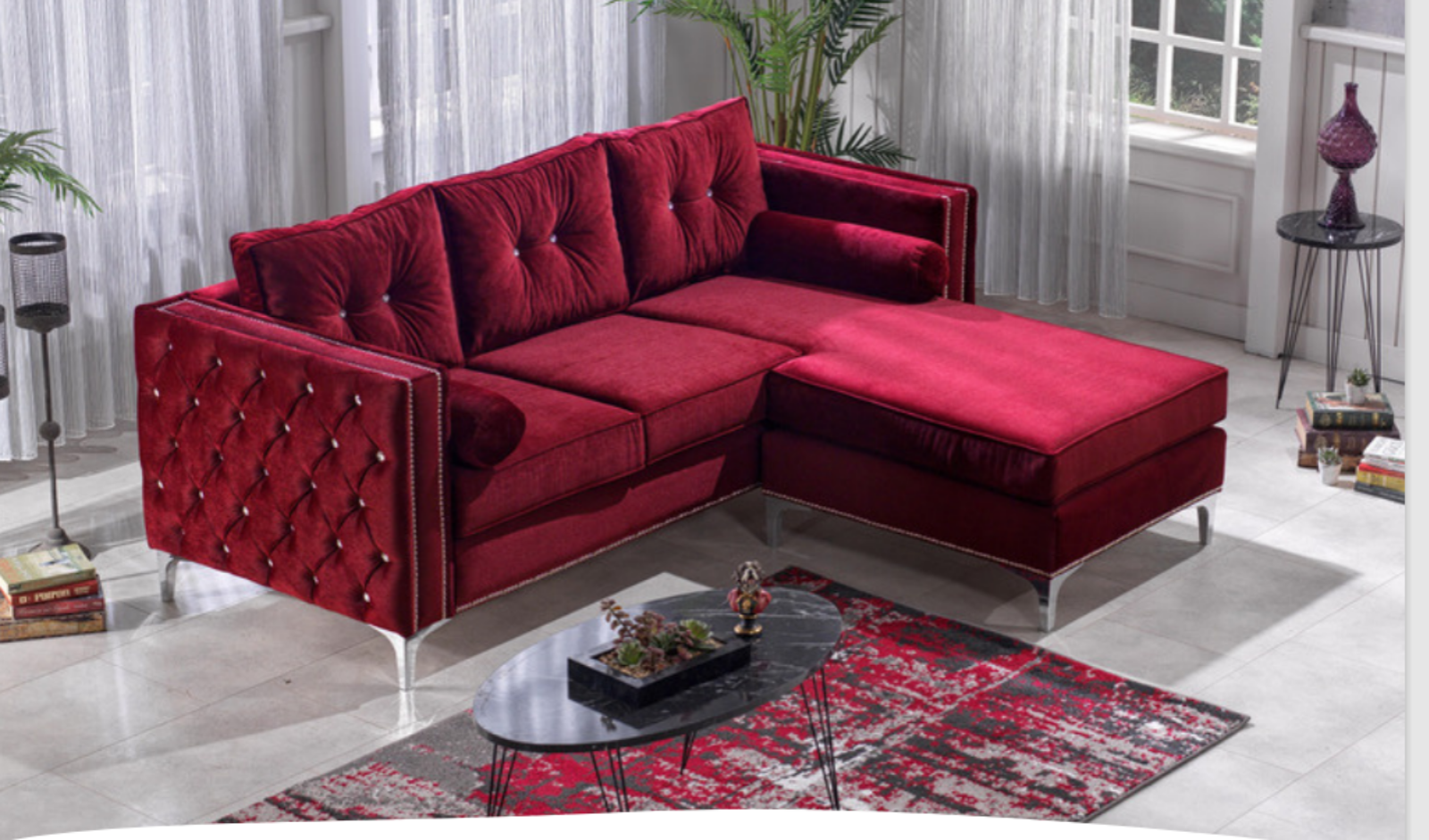 Image of alaska - reversible sectional velvet.