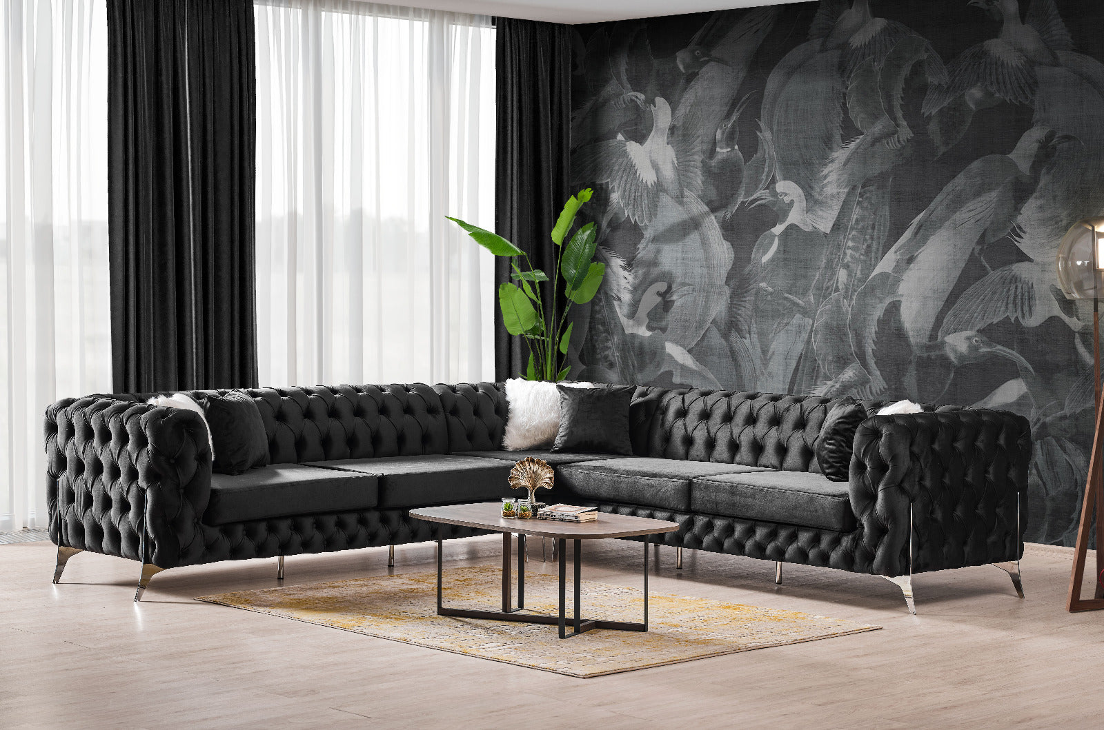 Image of chester sofa sectional reversible.