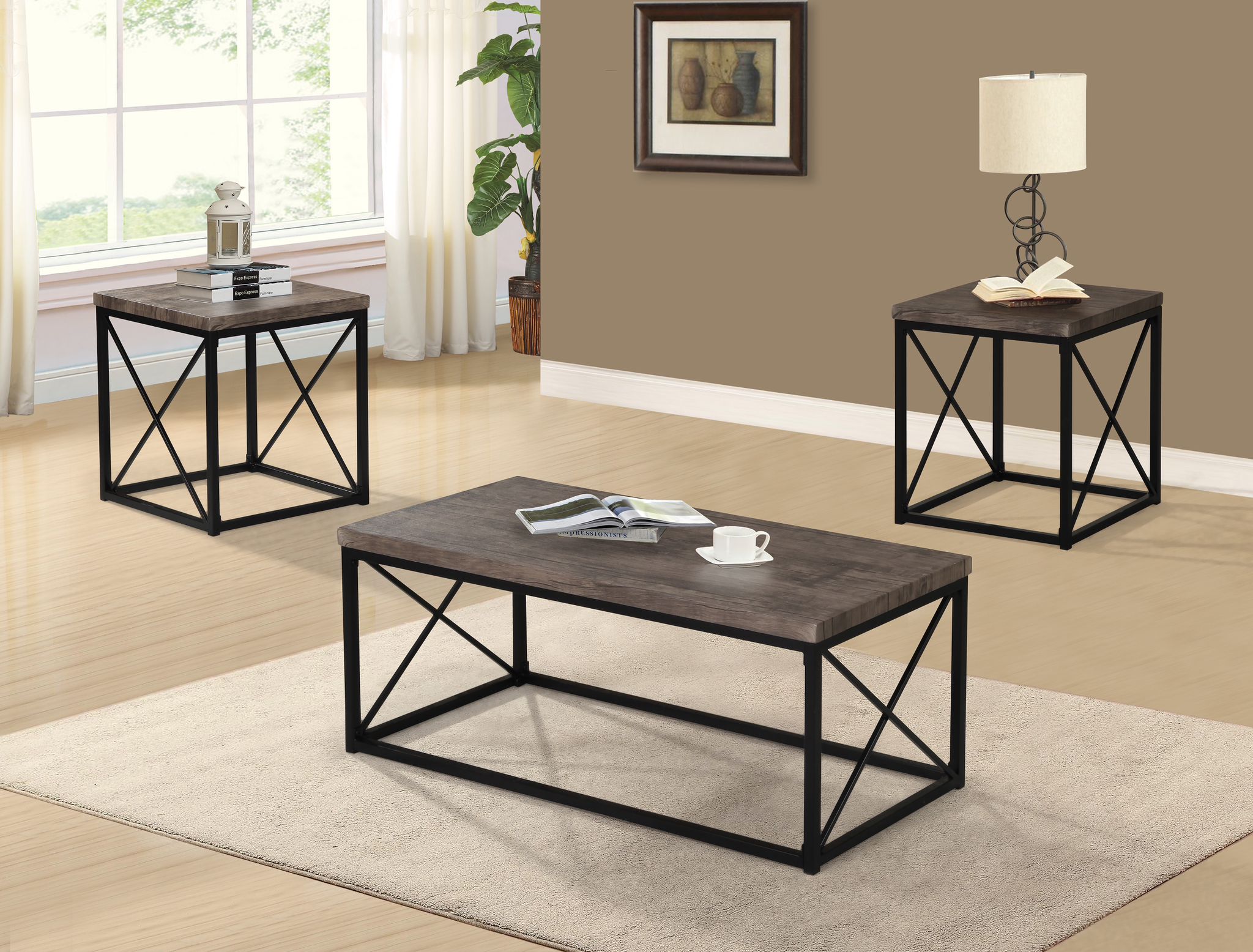 Image of coffee tables set 3pcs - 674.