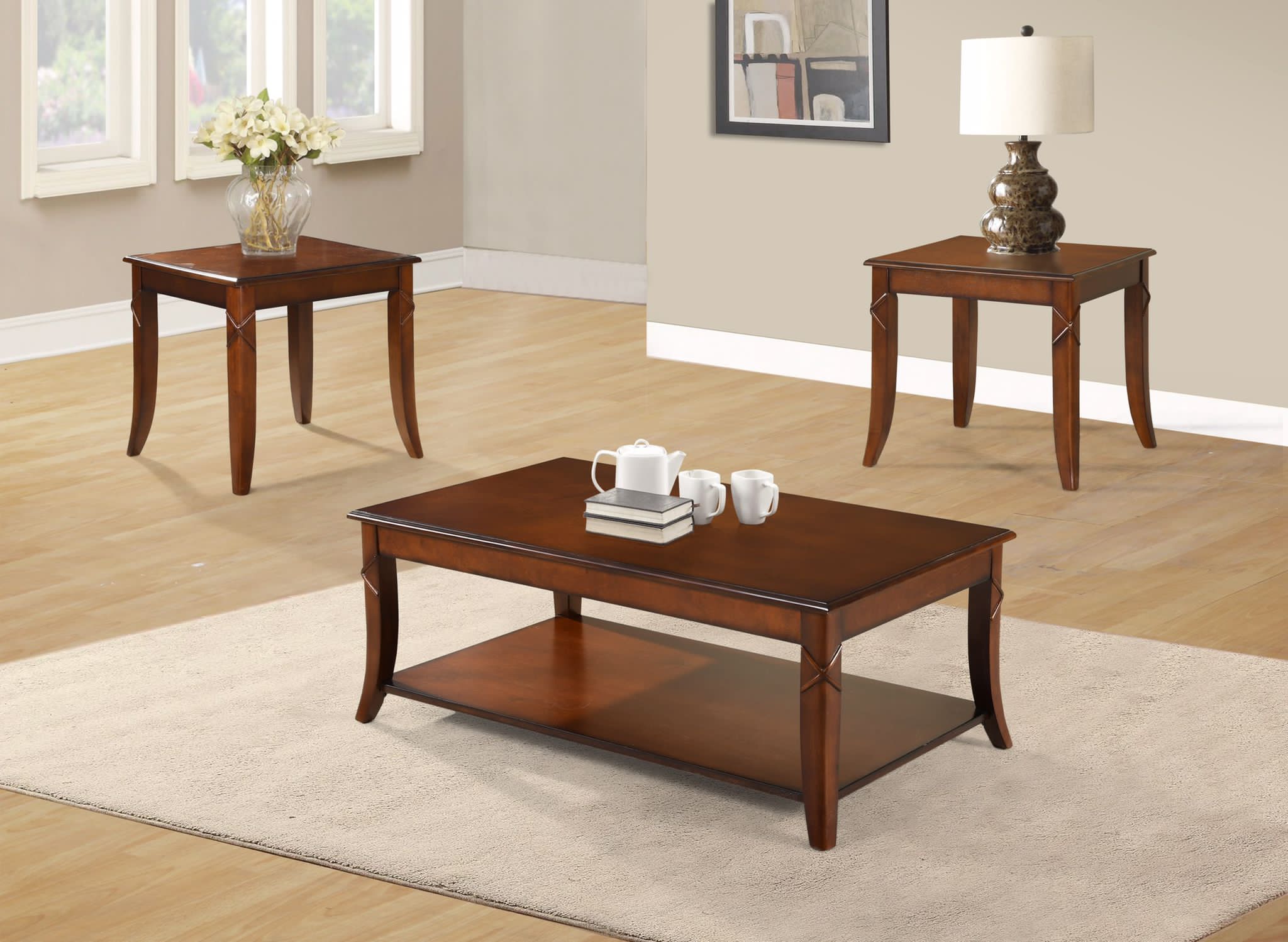 Image of coffee tables set 3pcs - 7080.