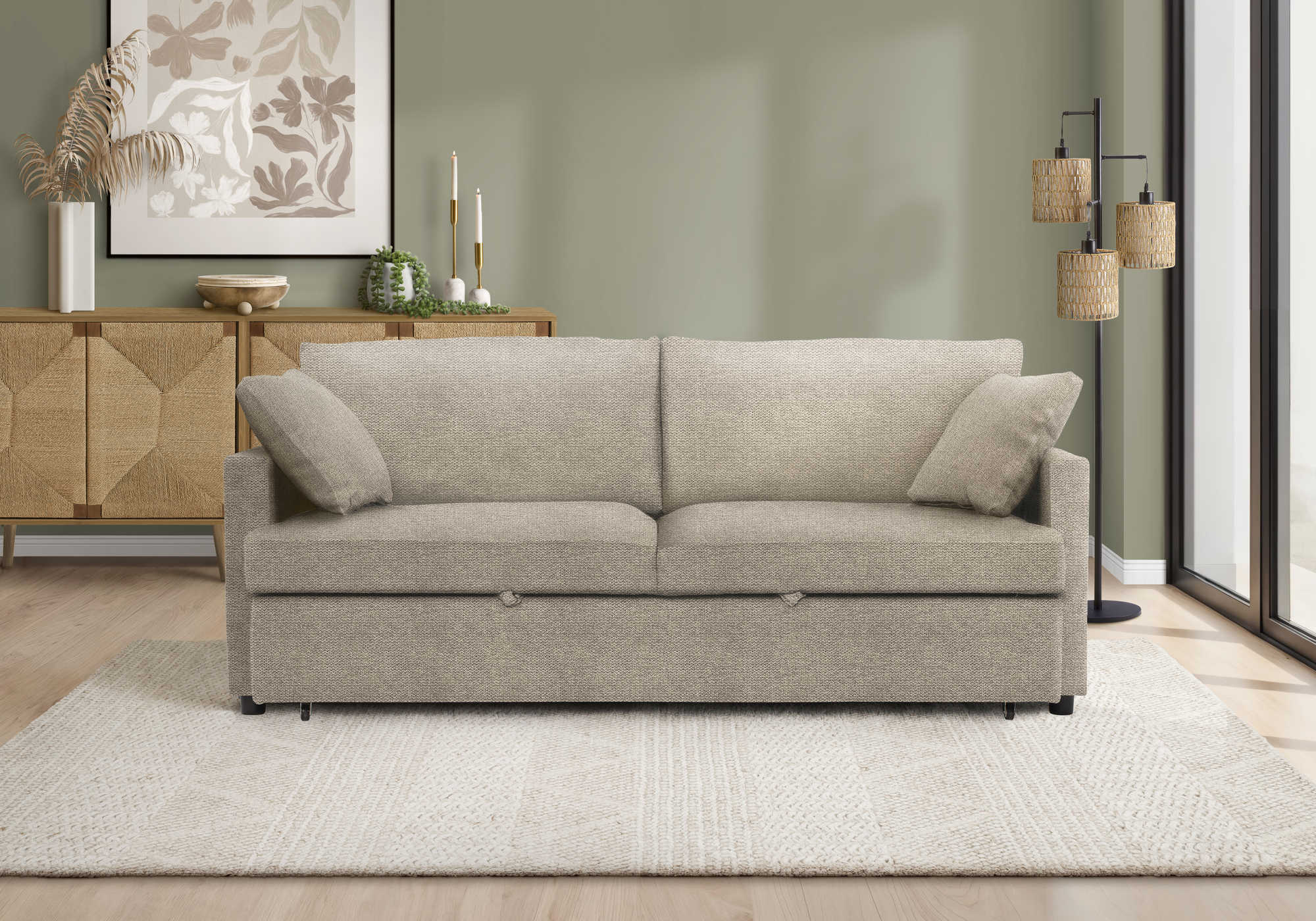 SOFA LIT - TISSU BEIGE PALE #BREGO-31 – 8224G31