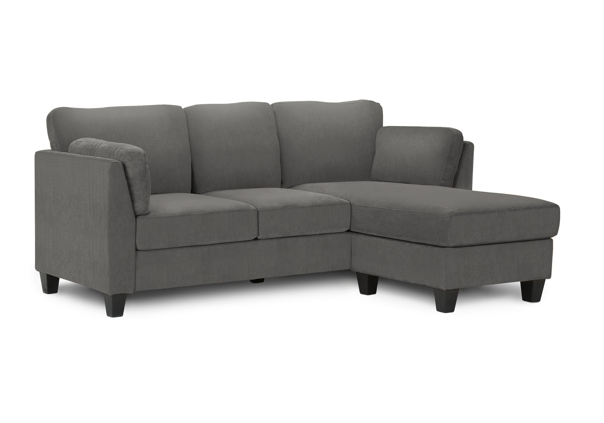 SOFA CHAISE LONGUE - G/D / TISSU GRIS #FJORD-15 – 8714D15
