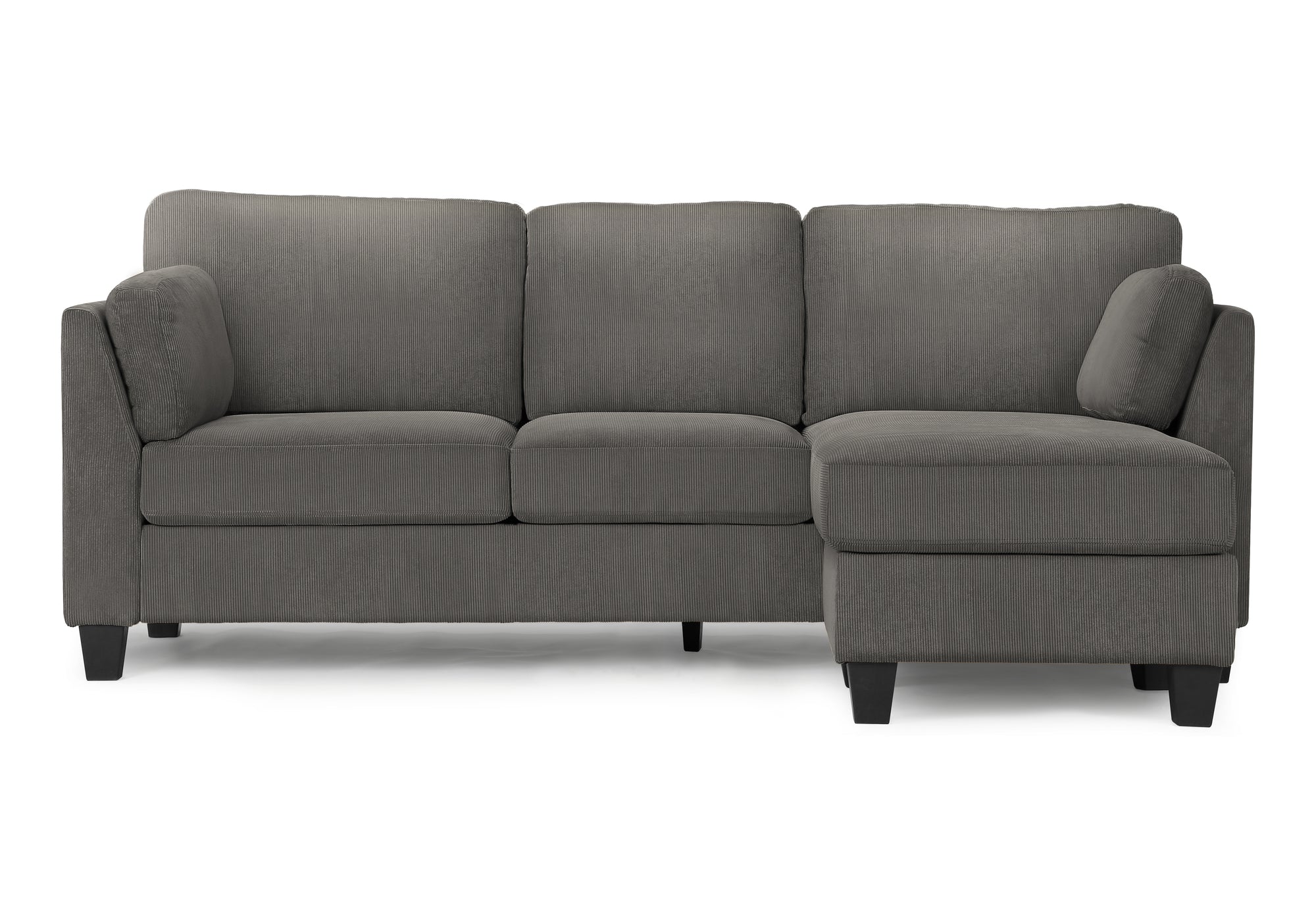 SOFA CHAISE LONGUE - G/D / TISSU GRIS #FJORD-15 – 8714D15