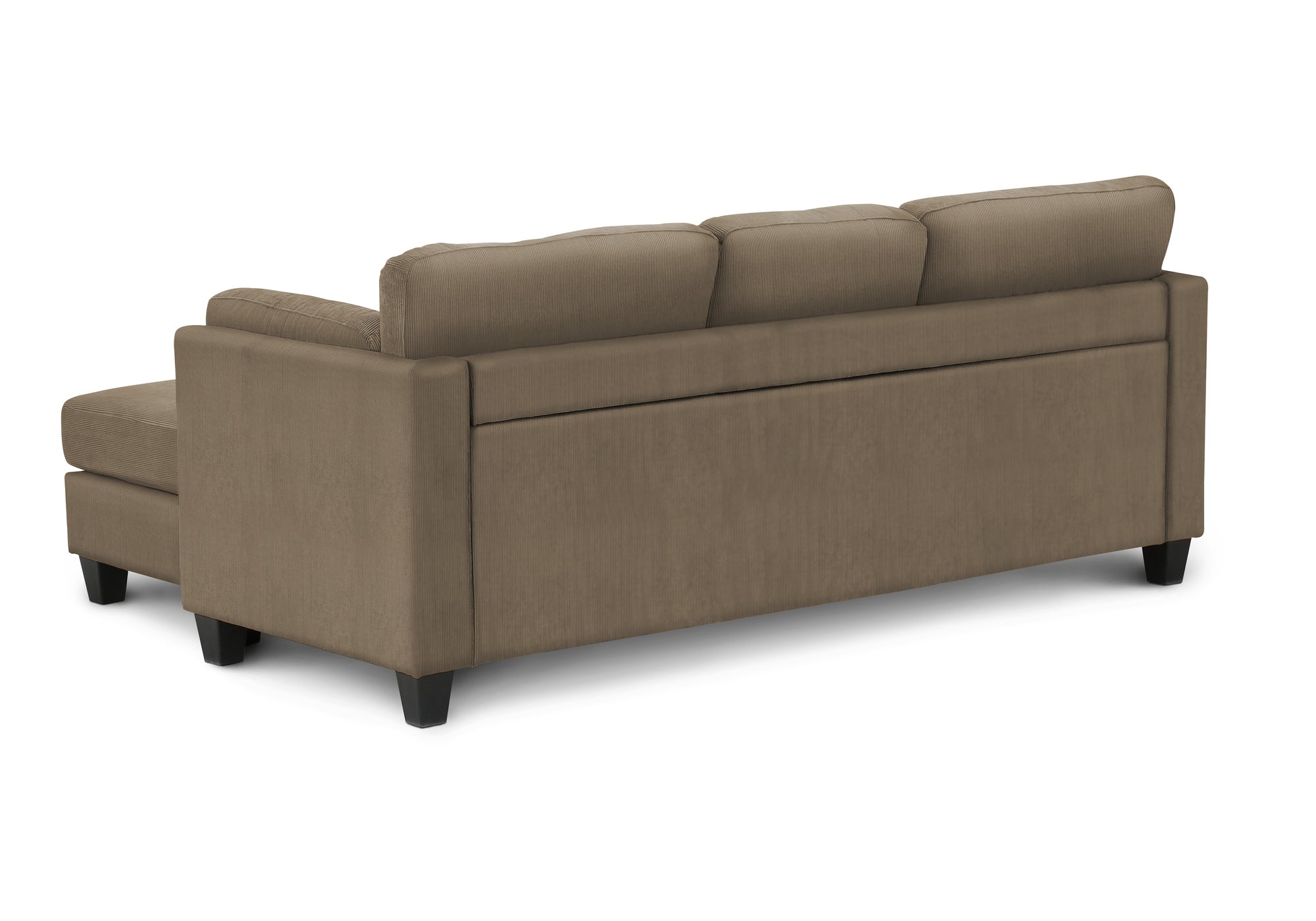 SOFA CHAISE LONGUE - G/D / TISSU BRUN PALE #FJORD-41 – 8714D41
