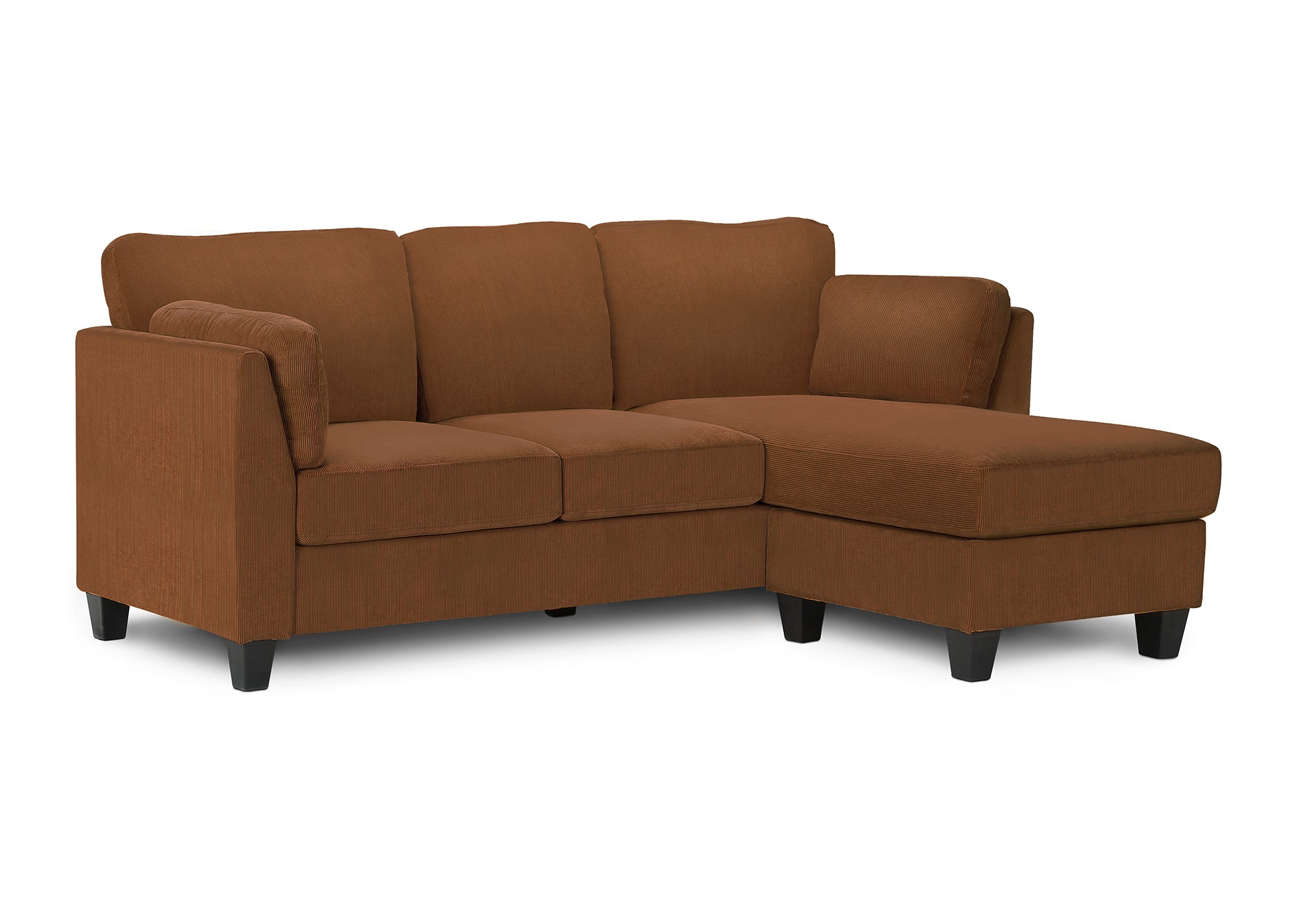 SOFA CHAISE LONGUE - G/D / TISSU ROUILLE #FJORD-44 – 8714D44