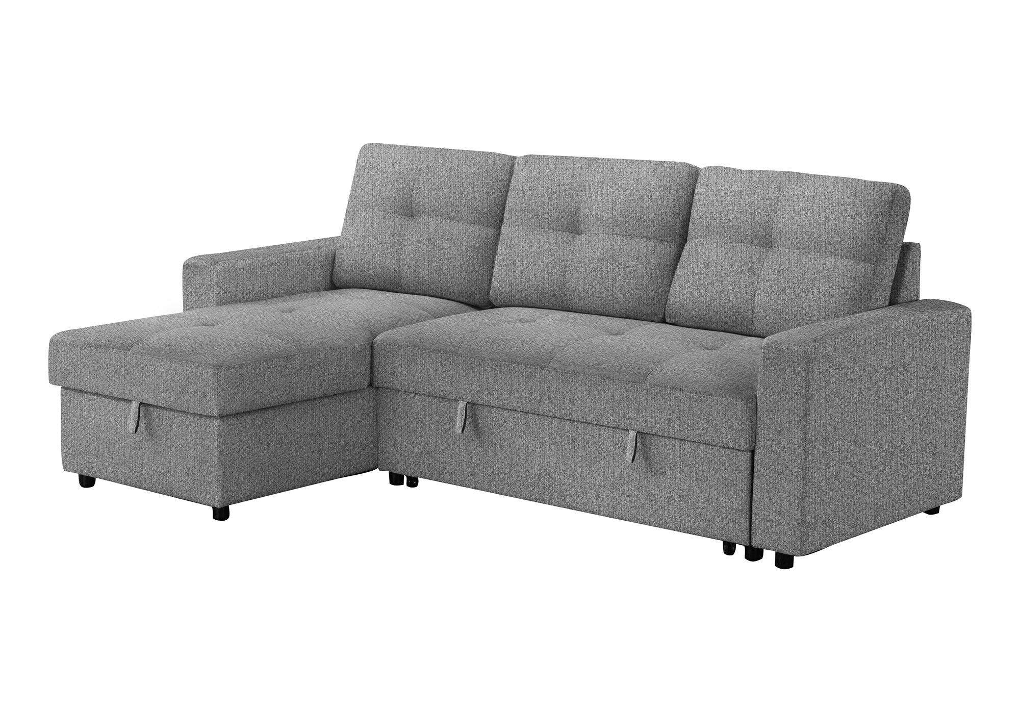 SOFA LIT - RANGEMENT G/D TISSU GRIS #LUMOS-08 – 8A14L08