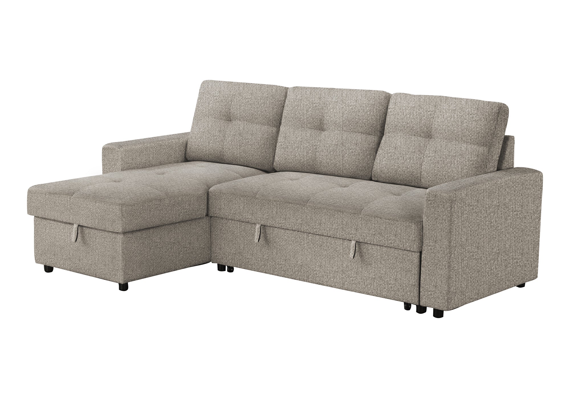 SOFA LIT - RANGEMENT G/D TISSU BRUN #LUMOS-31 – 8A14L31