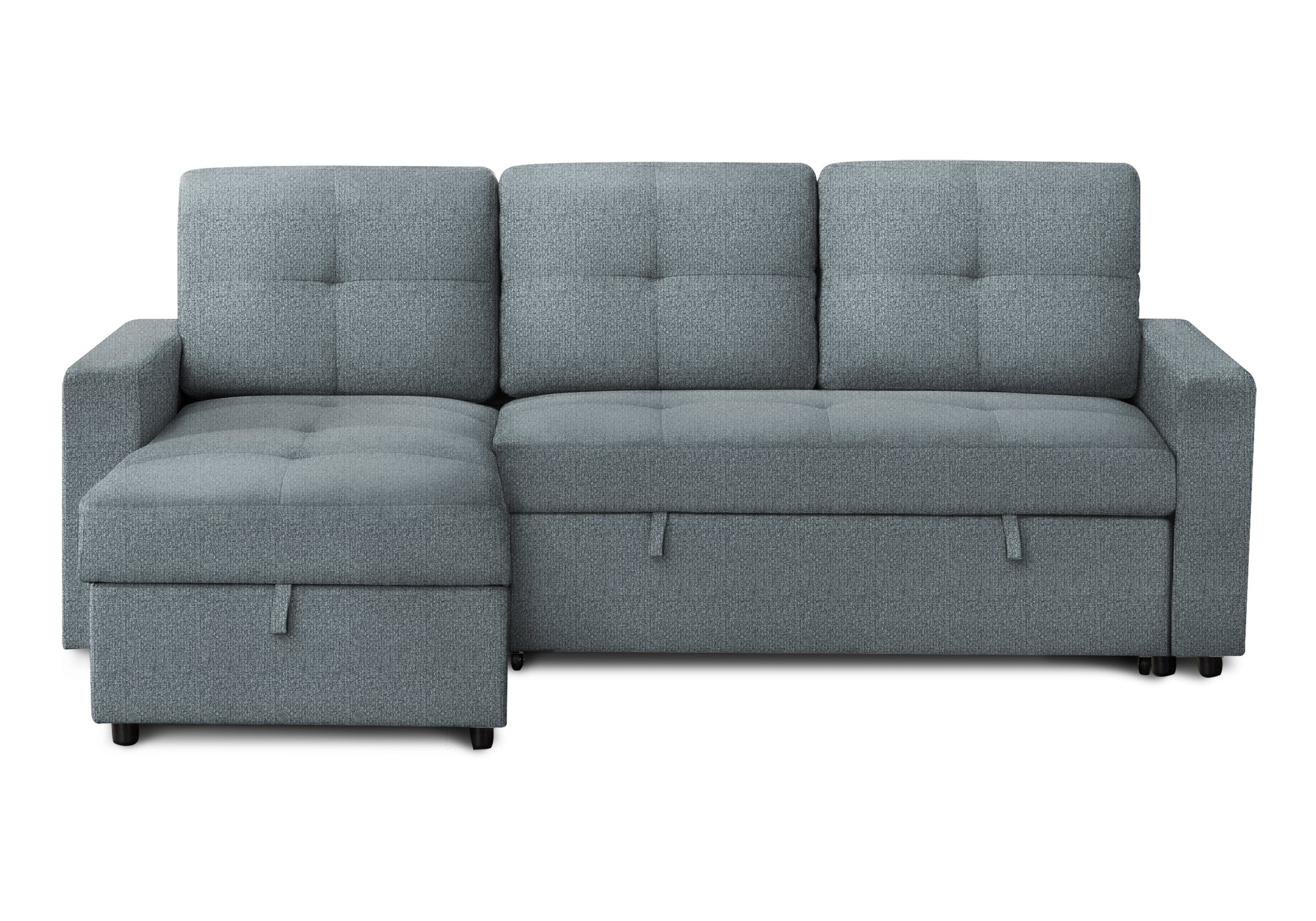 SOFA LIT - RANGEMENT G/D TISSU BLEU #LUMOS-83 – 8A14L83