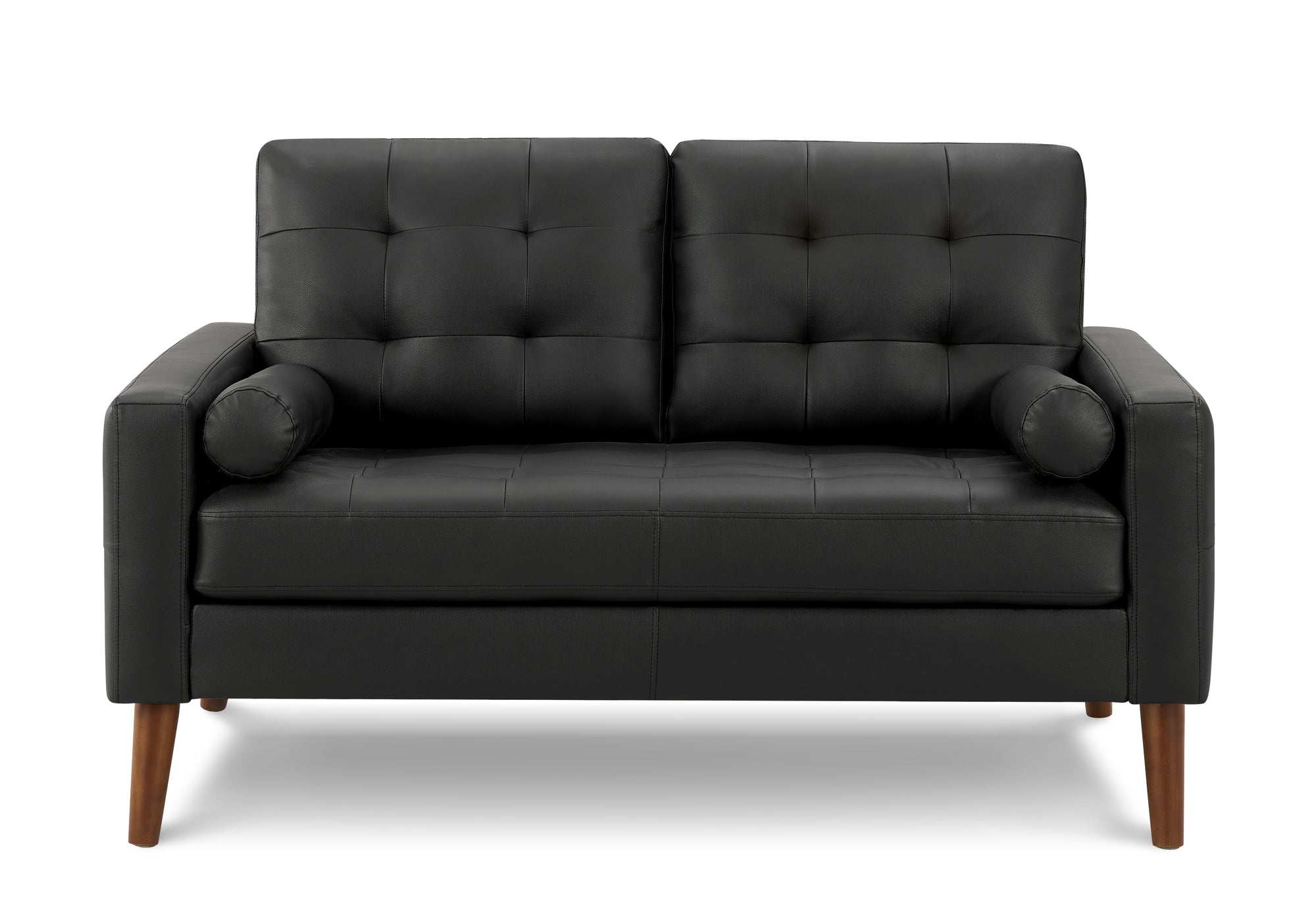 CAUSEUSE - 58"L AVEC 2 COUSSINS / PU NOIR #CK5A95 – 8J12A95