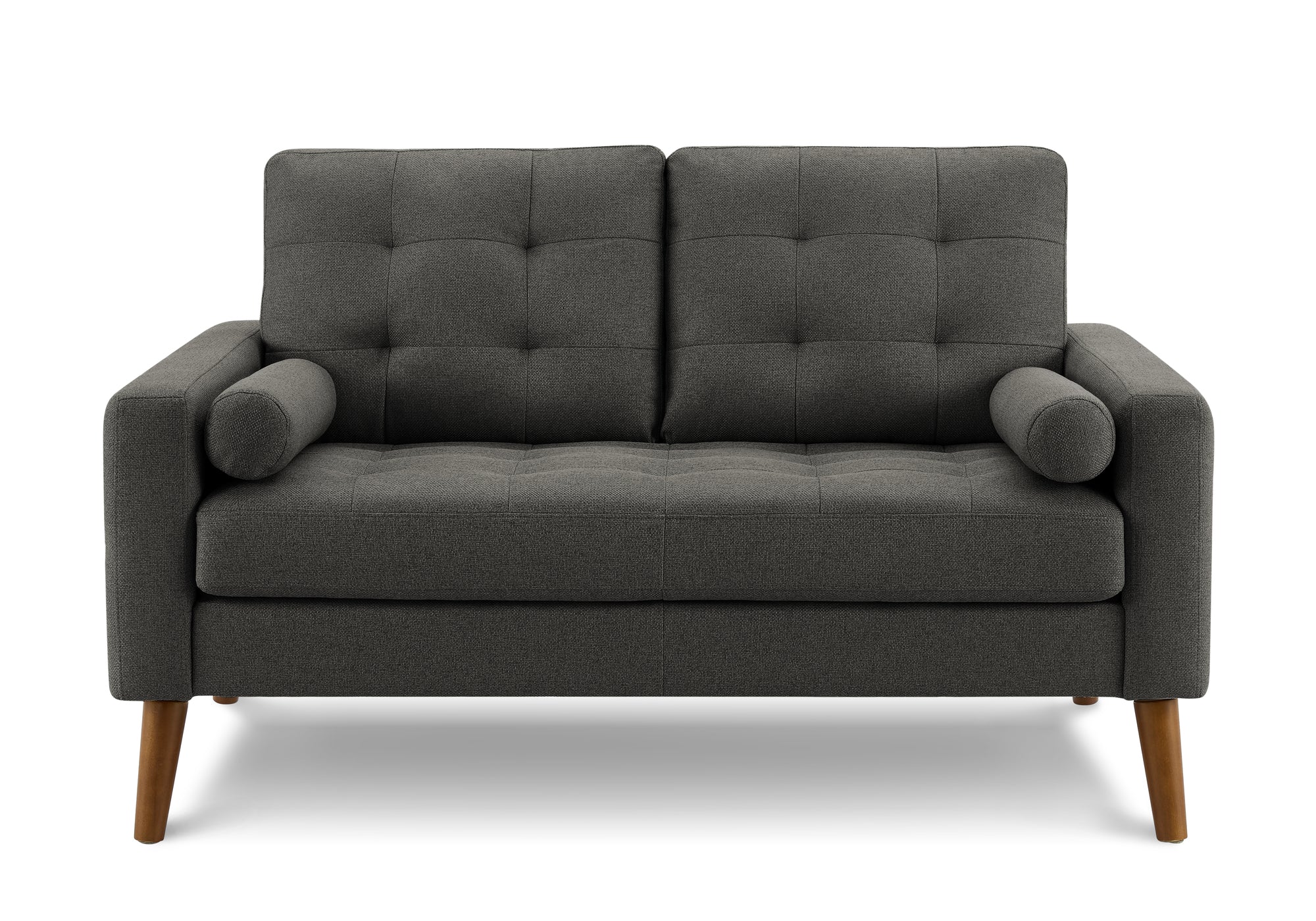 CAUSEUSE - 58"L AVEC 2 COUSSINS / TISSU GRIS FONCE #LUMOS-17 – 8J12L17