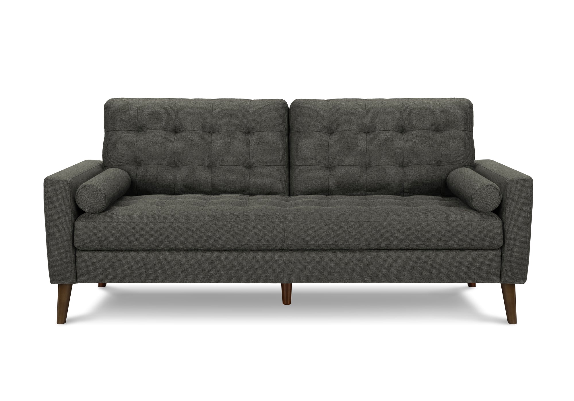 SOFA - 75"L AVEC 2 COUSSINS / TISSU GRIS FONCE #LUMOS-17 – 8J13L17