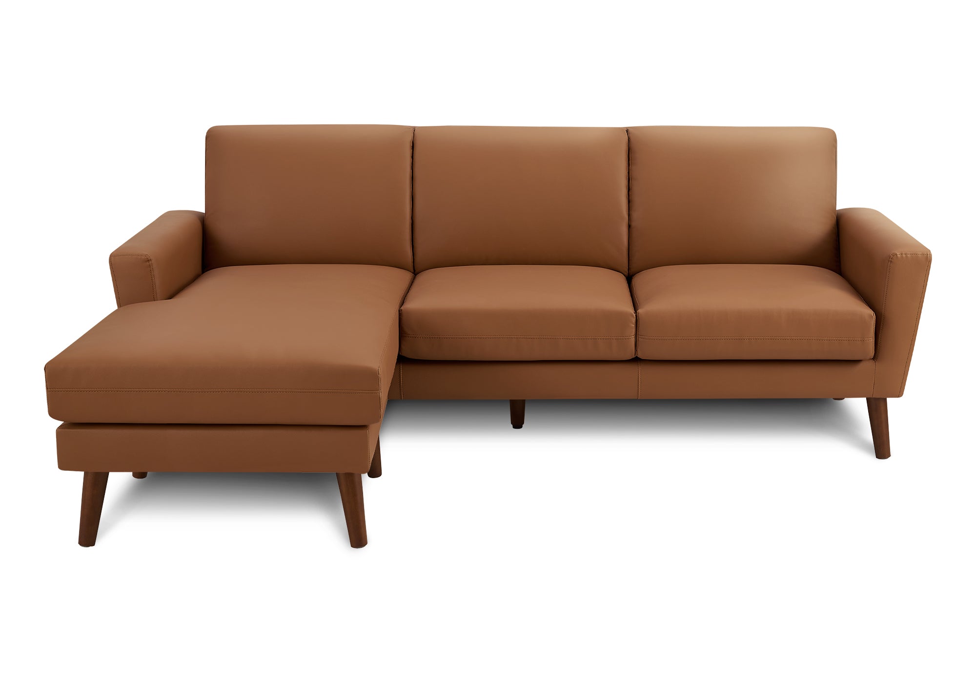 SOFA CHAISE LONGUE - G/D / PU COGNAC #3007-10 – 8J24710