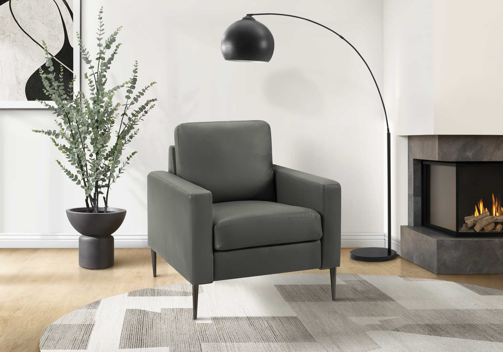 CHAISE - 32"L / PU GRIS #RA-02 – 8J31A02