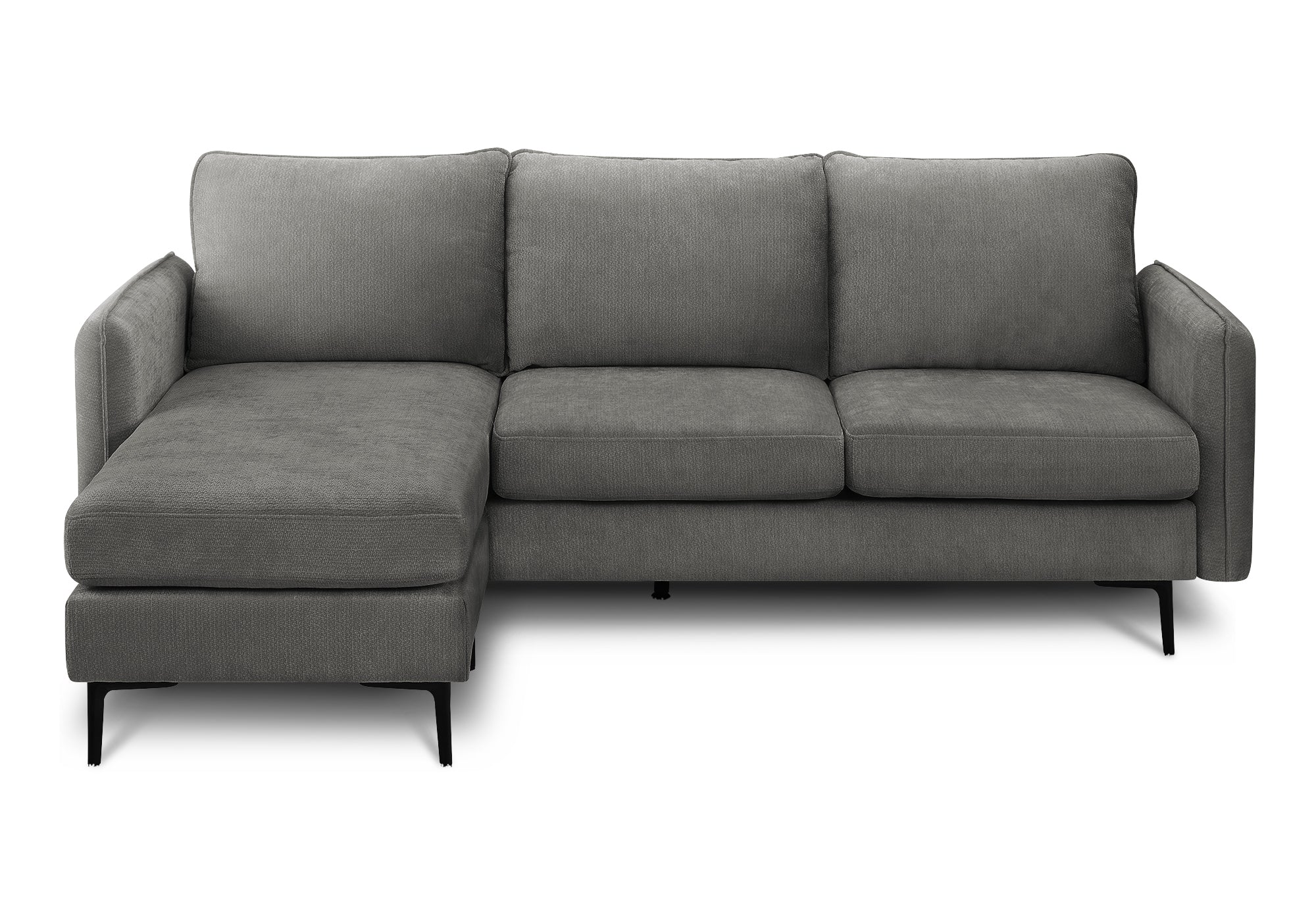 SOFA CHAISE LONGUE - G/D / TISSU GRIS #COACH-18 – 8K14C18