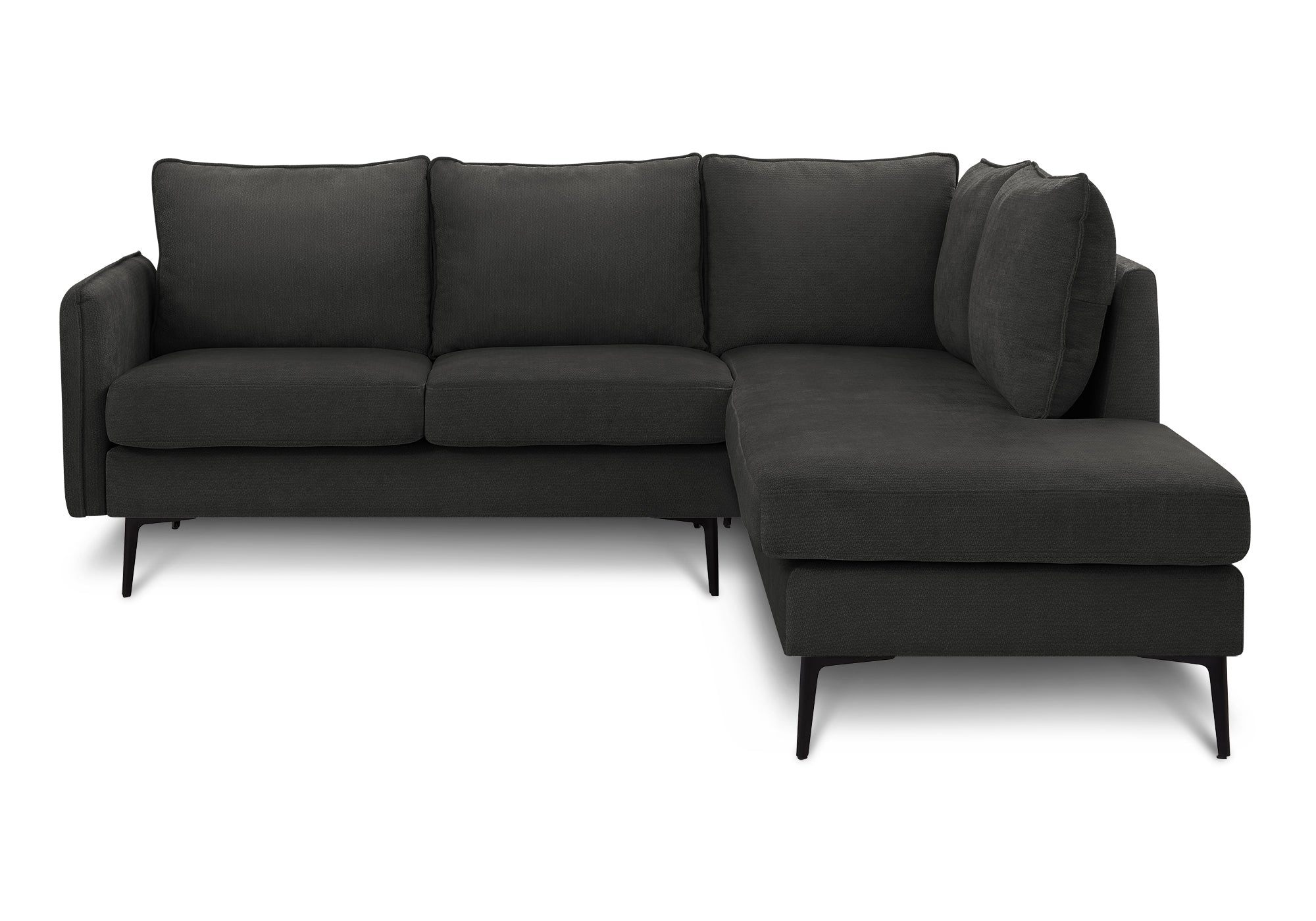 SOFA SECTIONNEL - BRAS G/ TISSU NOIR #COACH-20 – 8K15C20
