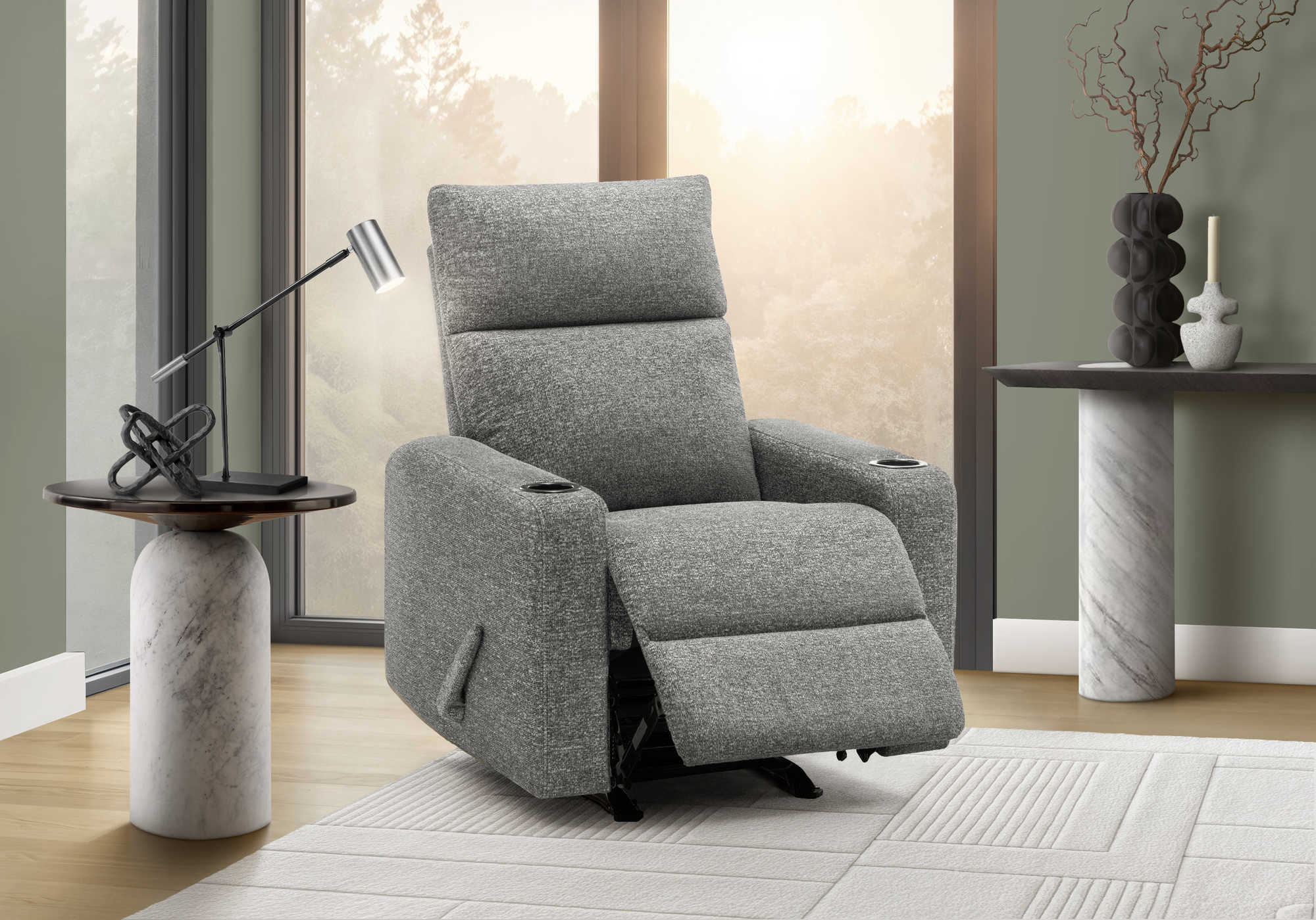 FAUTEUIL INCLINABLE - BASCULE / GRIS JIALIAN # CB0019 – 8M11019
