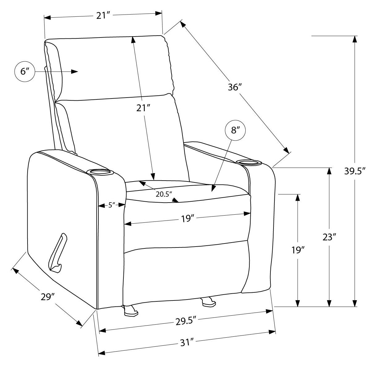 FAUTEUIL INCLINABLE - BASCULE / GRIS YANQING # JRA-070 – 8M11070