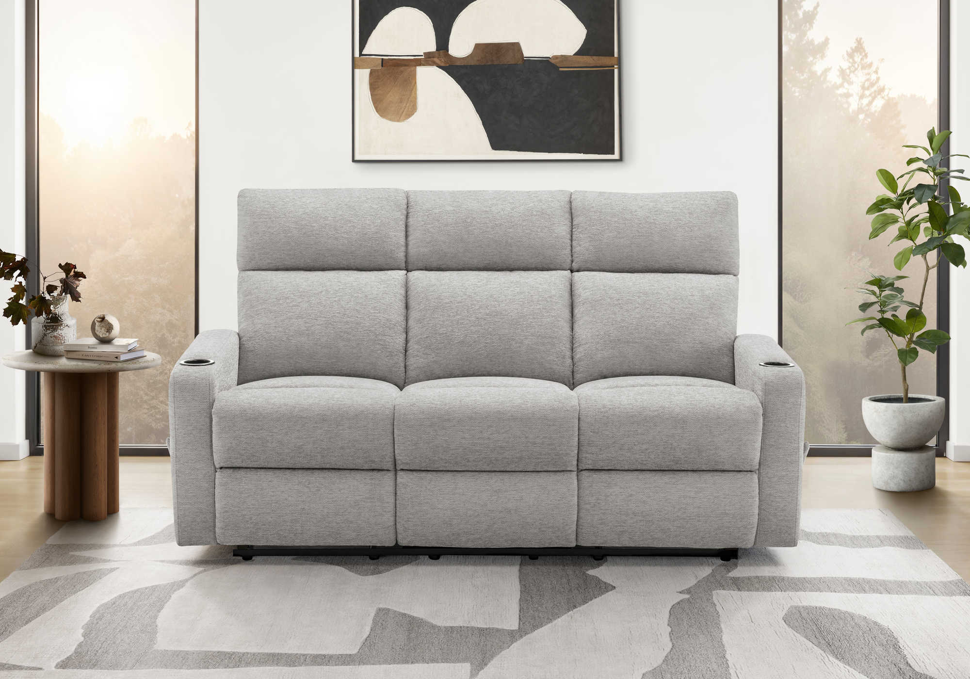 SOFA INCLINABLE - PORTE-GOBELETS / GRIS AOTANSI # CB0031 – 8M13031