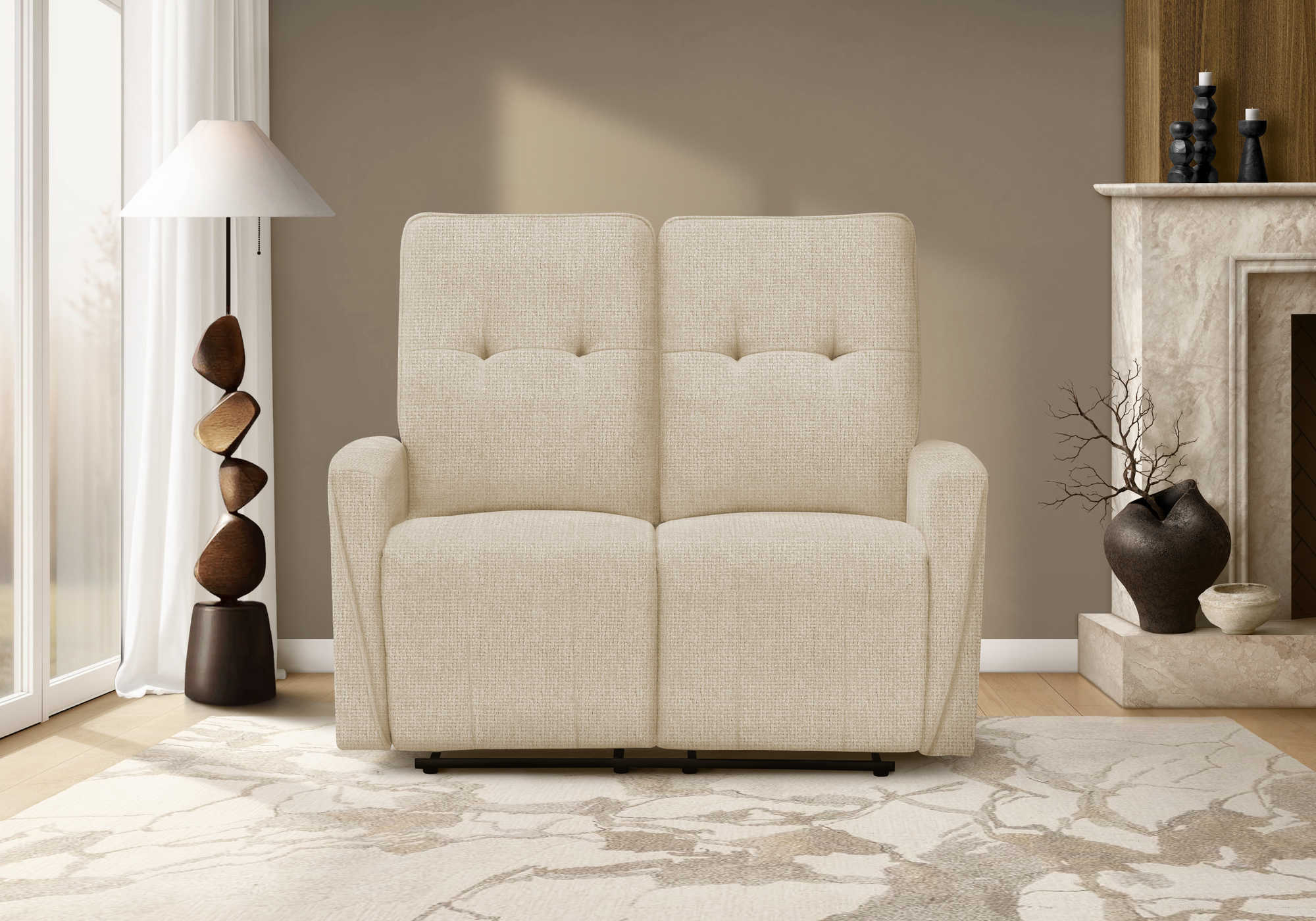 CAUSEUSE INCLINABLE - MOTORISER / USB BEIGE BREEZE # 106 – 8P12106