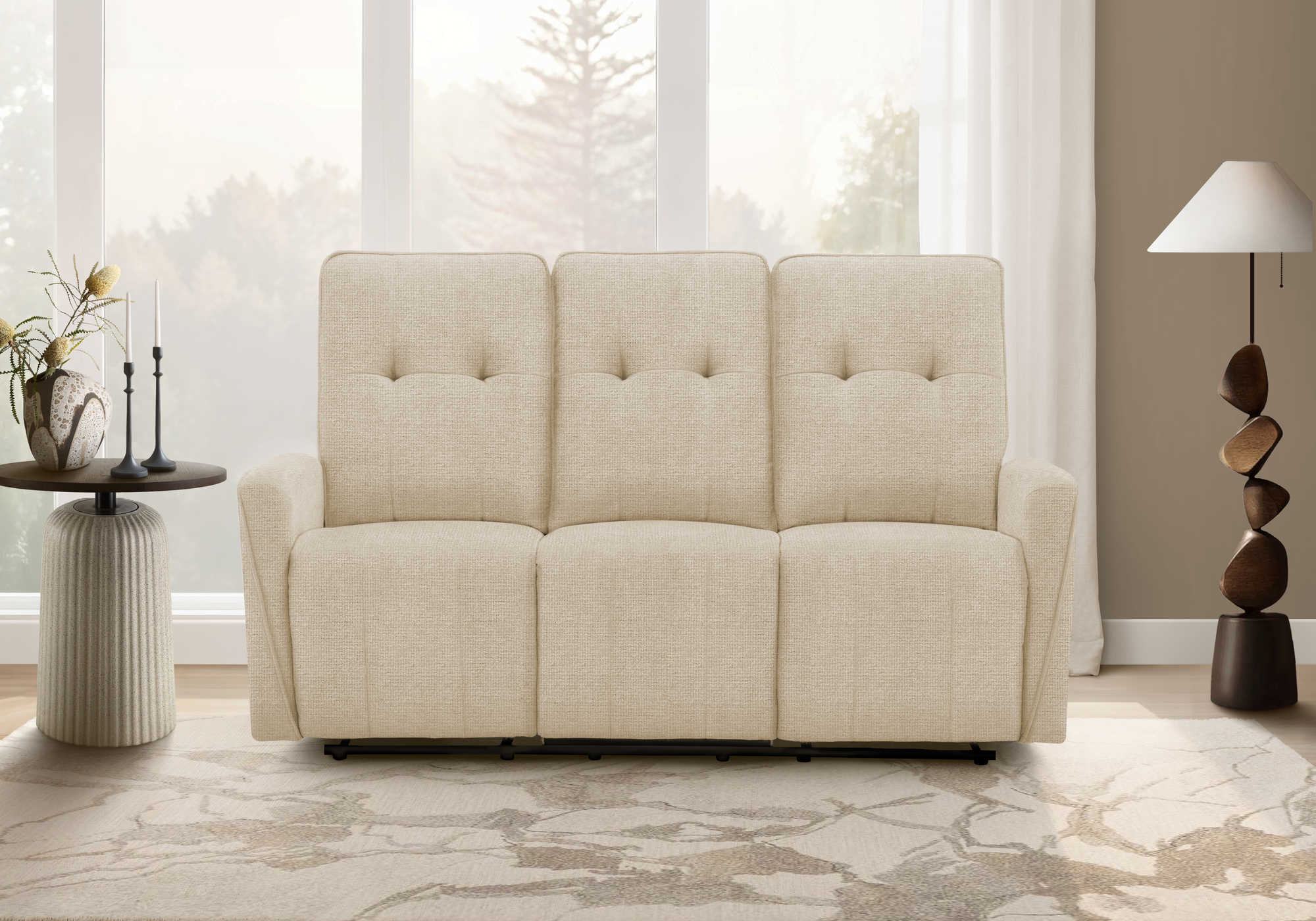 SOFA INCLINABLE - MOTORISER / USB TISSU BEIGE BREEZE #106 – 8P13106