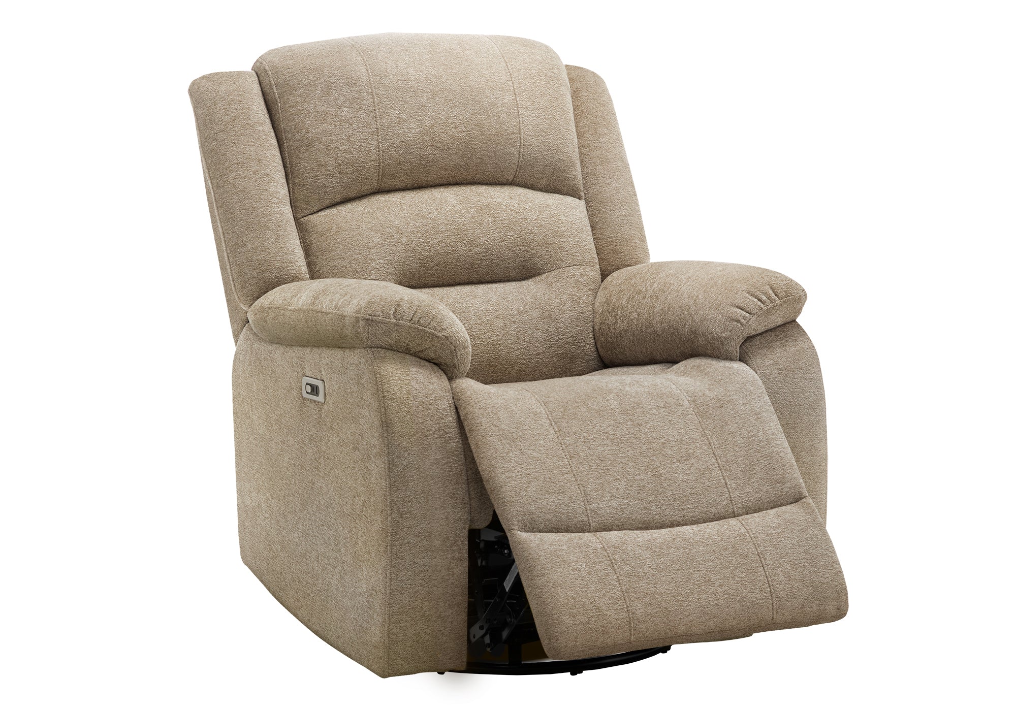 FAUTEUIL INCLINABLE - PIVOTANT MOTO. / USB BEIGE # 2514-06 – 8P21406
