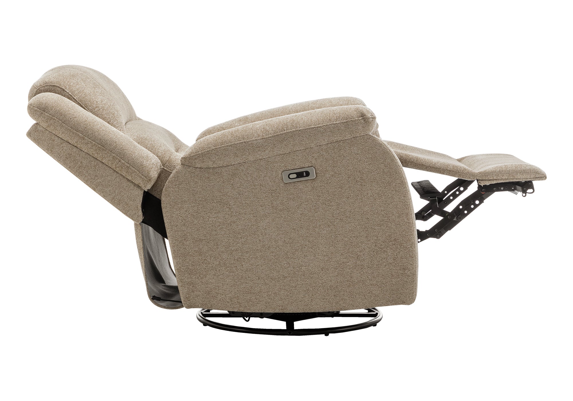 FAUTEUIL INCLINABLE - PIVOTANT MOTO. / USB BEIGE # 2514-06 – 8P21406