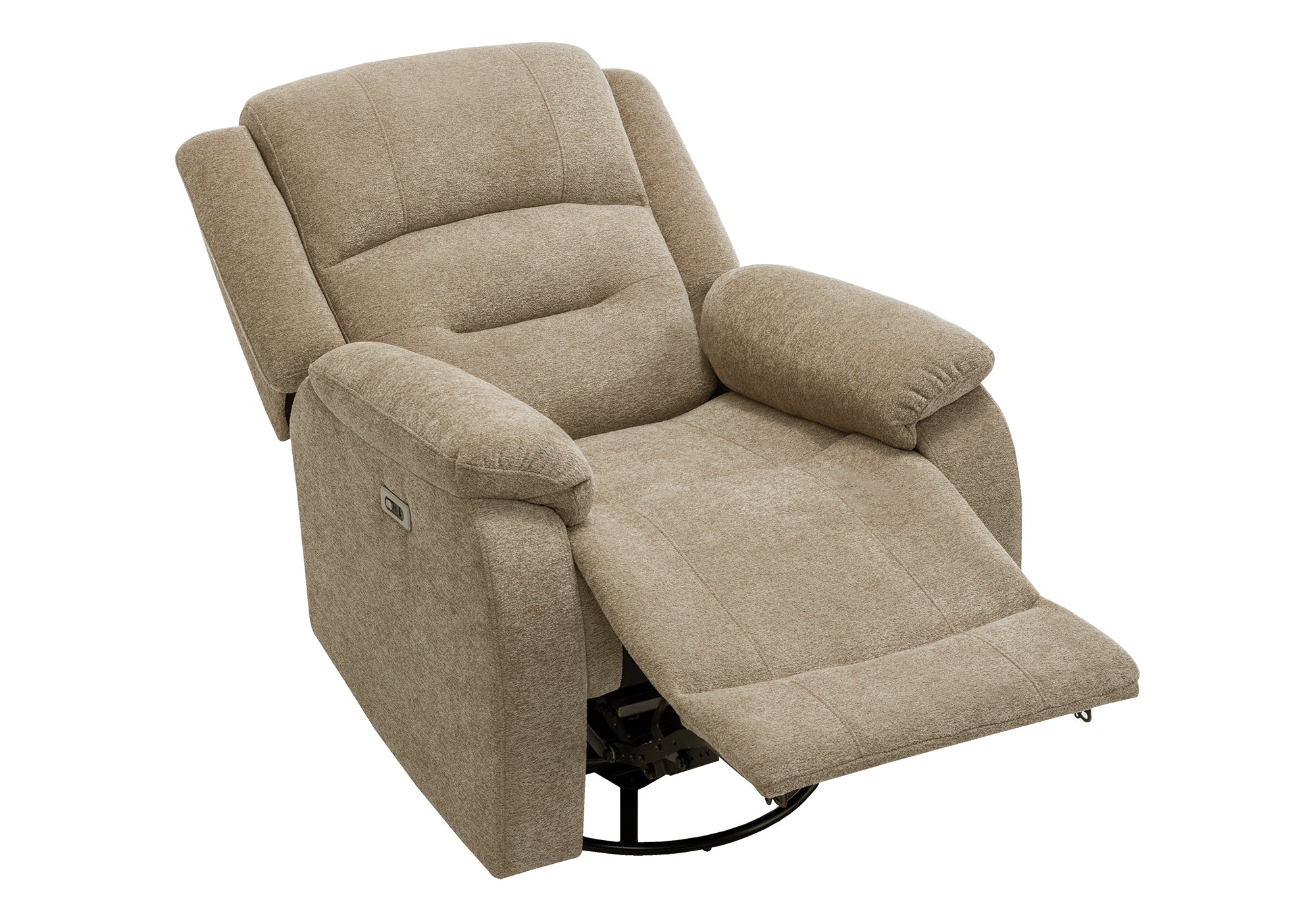 FAUTEUIL INCLINABLE - PIVOTANT MOTO. / USB BEIGE # 2514-06 – 8P21406
