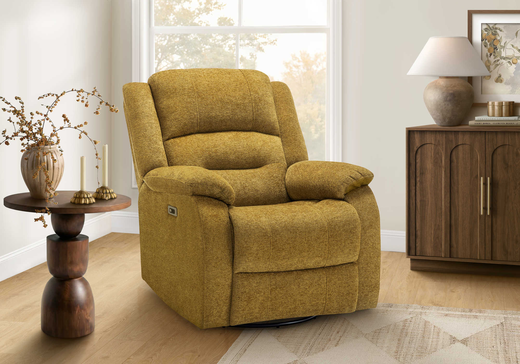 FAUTEUIL INCLINABLE - PIVOTANT MOTO. / USB OR # 2514-08 – 8P21408