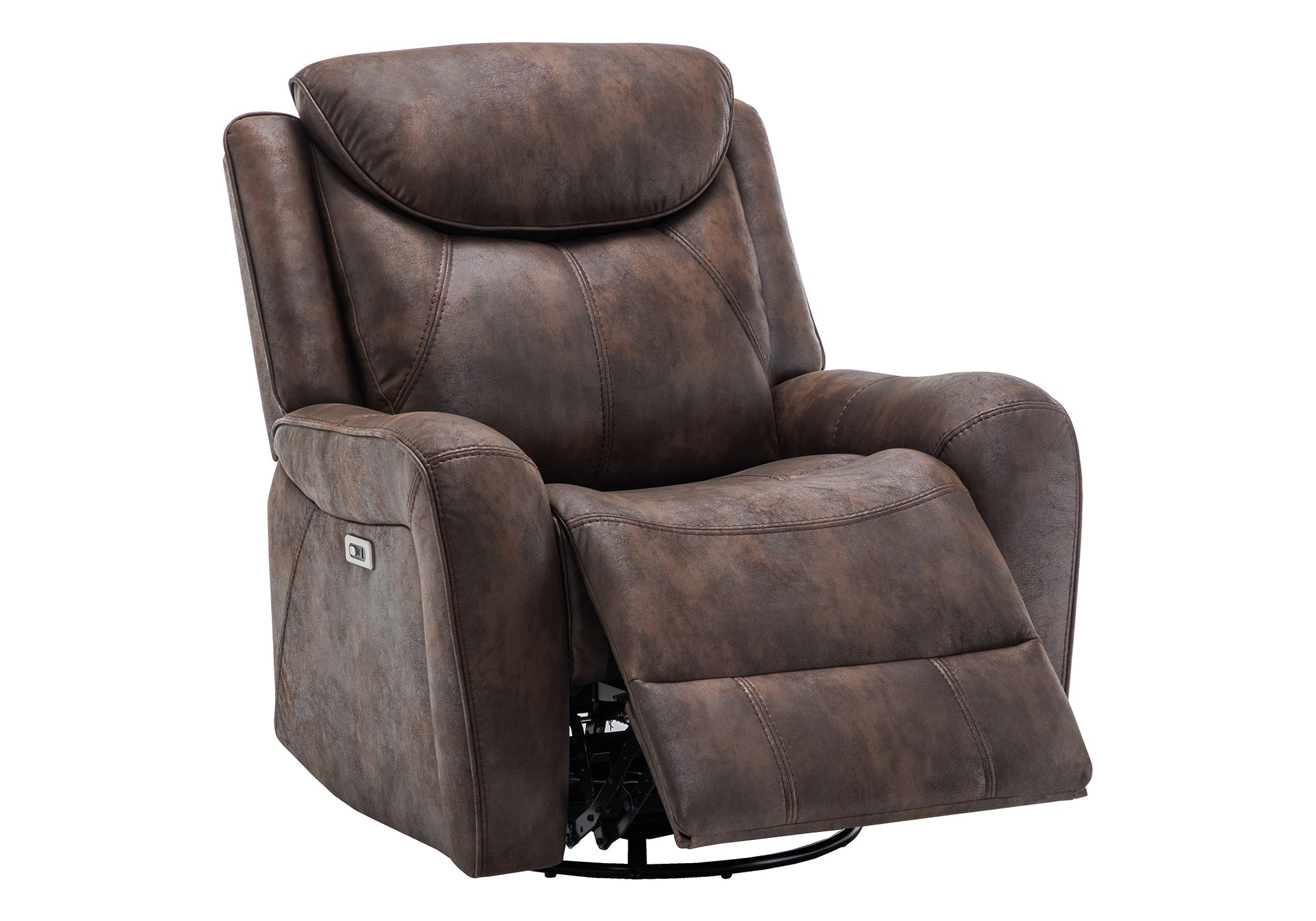 FAUTEUIL INCLINABLE - MOTORISER PIVOTANT / BERCANT USB PU BRUN TJB-061 – 8P31061