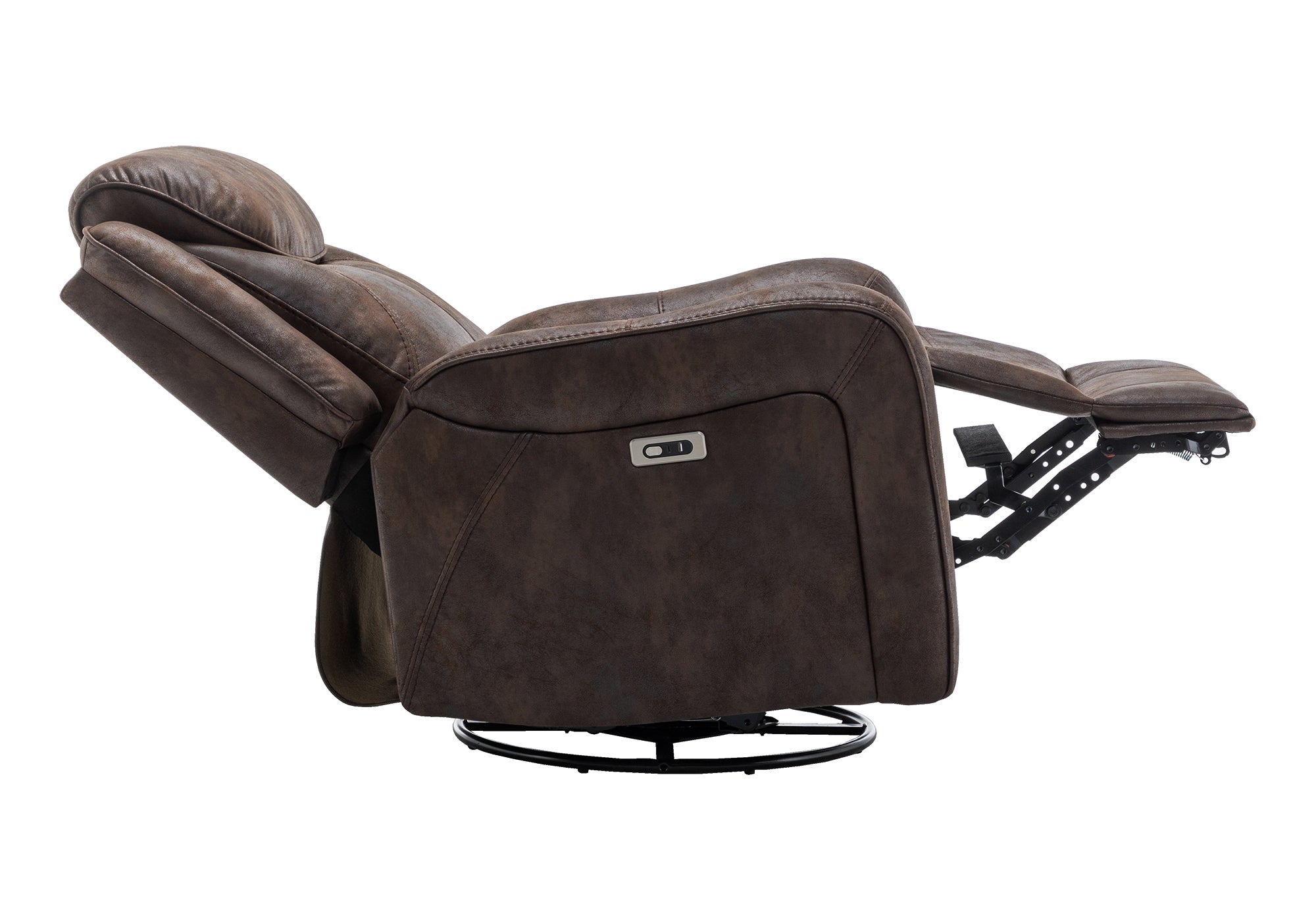 FAUTEUIL INCLINABLE - MOTORISER PIVOTANT / BERCANT USB PU BRUN TJB-061 – 8P31061