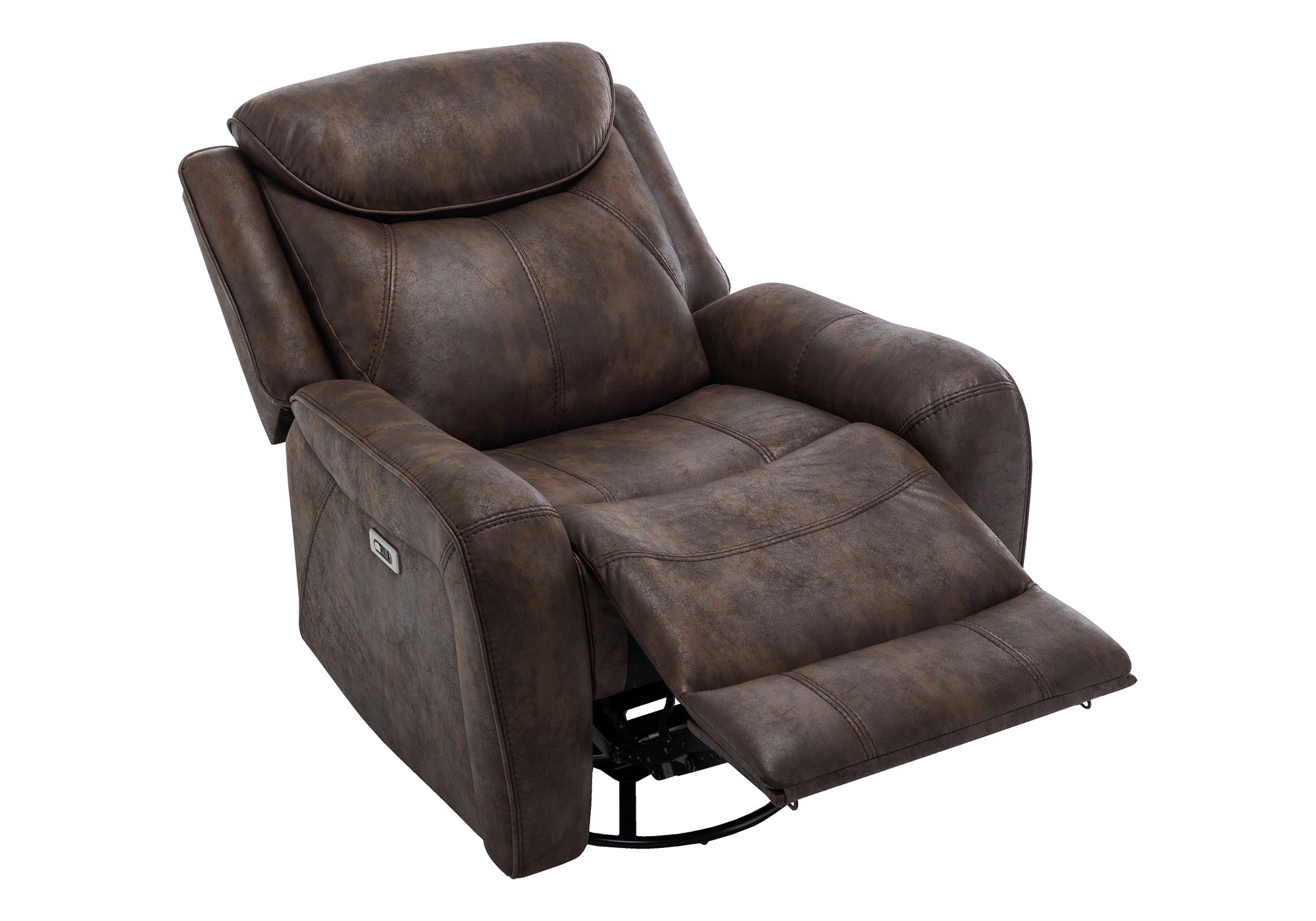 FAUTEUIL INCLINABLE - MOTORISER PIVOTANT / BERCANT USB PU BRUN TJB-061 – 8P31061