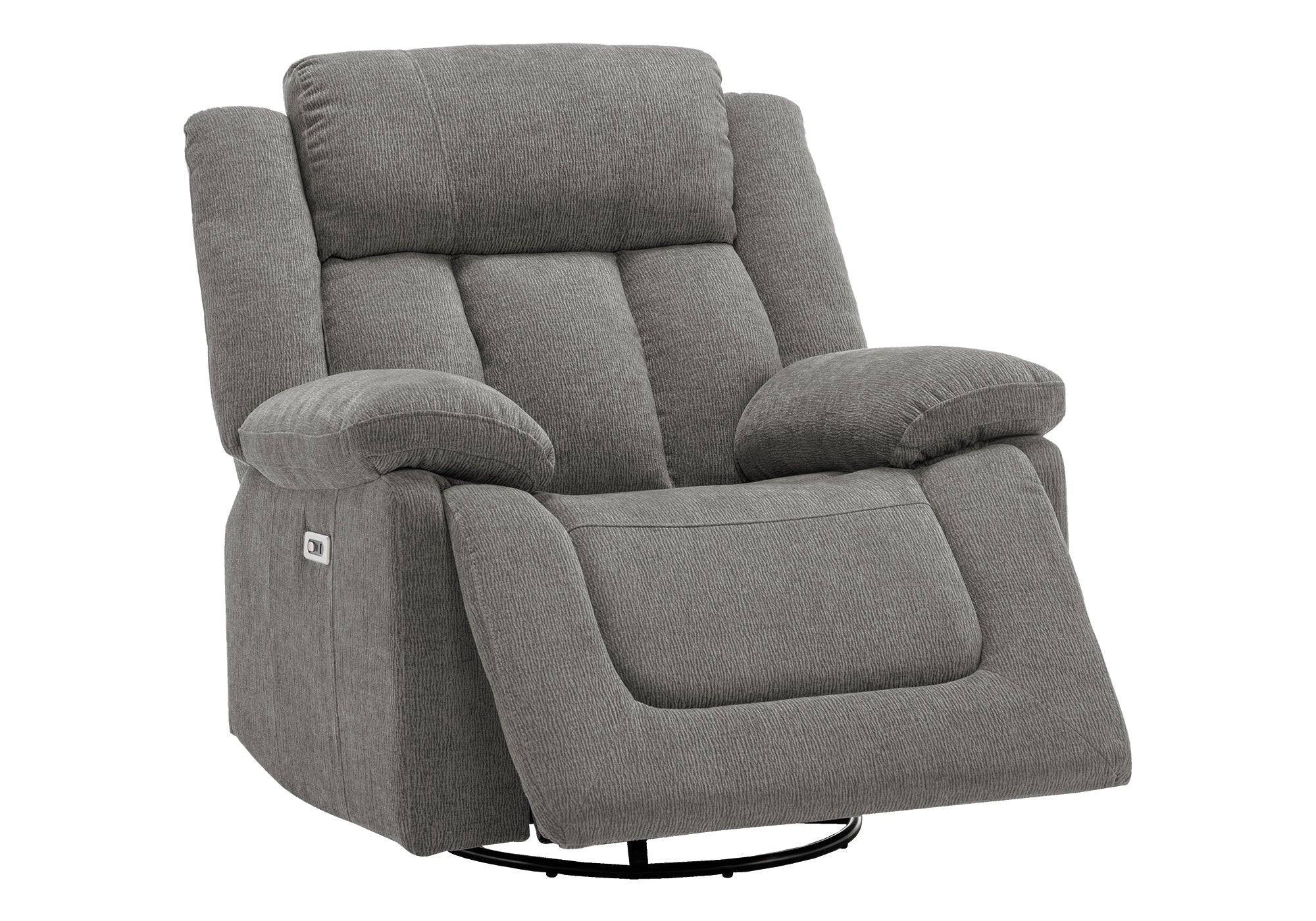 FAUTEUIL INCLINABLE - PIVOTANT MOTO. / USB GRIS CITY # 453 – 8P41453