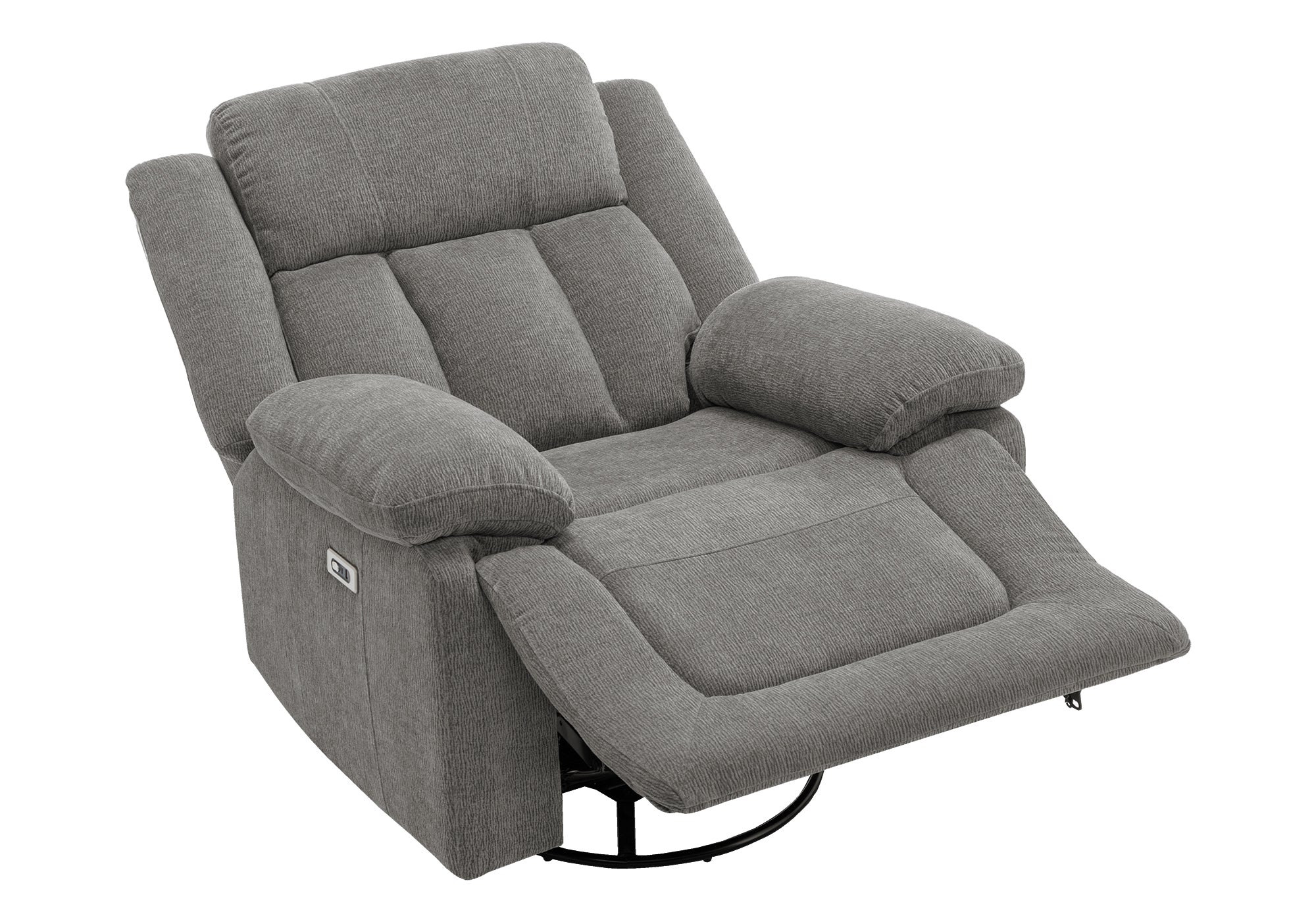 FAUTEUIL INCLINABLE - PIVOTANT MOTO. / USB GRIS CITY # 453 – 8P41453
