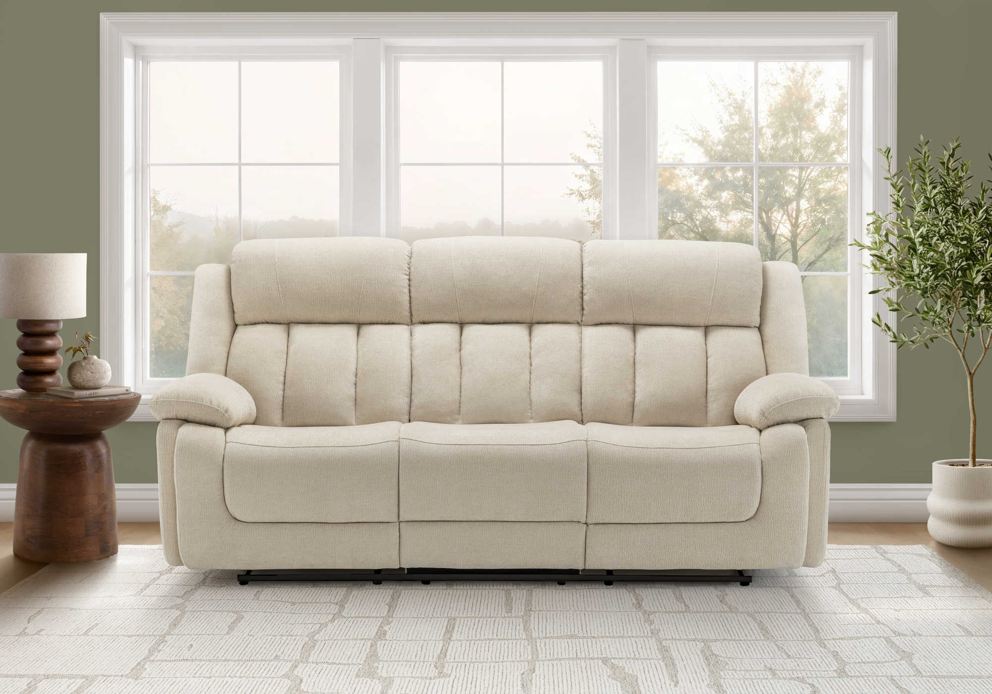 SOFA INCLINABLE - MOTORISER / USB TISSU BEIGE CITY # 102 – 8P43102
