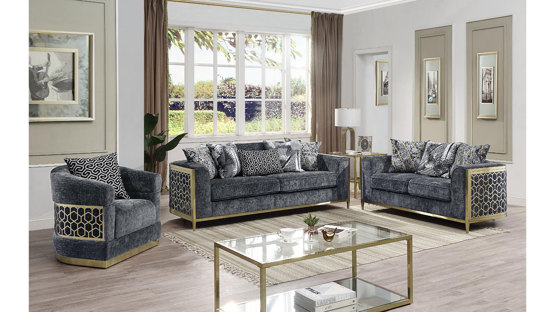 ALANA SOFA SET FABRIC 3PCS
