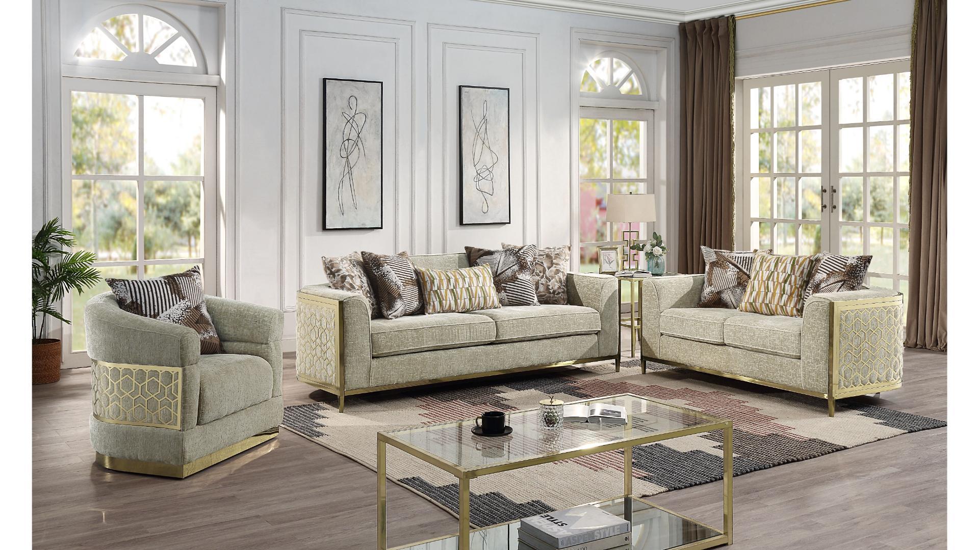 Image of alana sofa set fabric 3pcs.