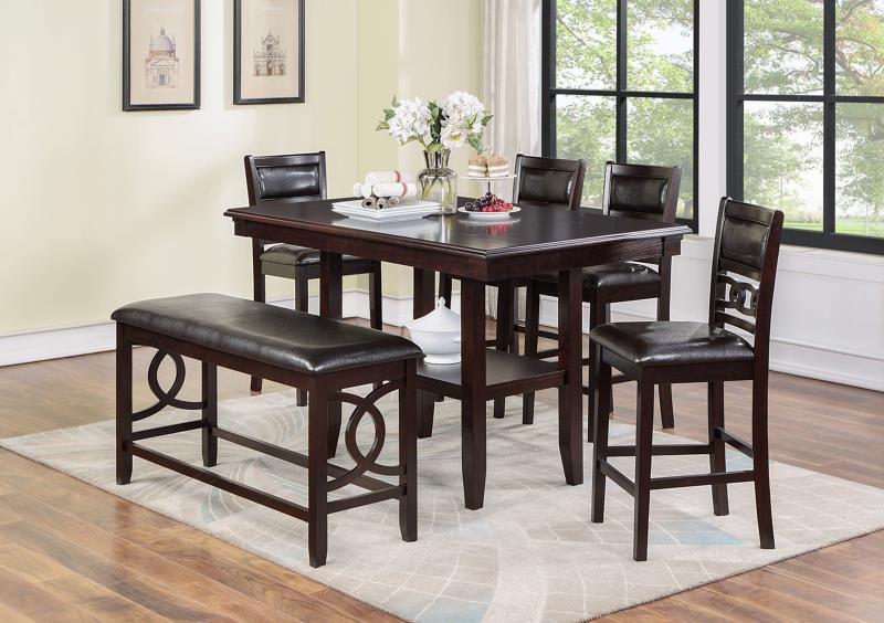 Image of dining set 7pcs - alex - bar height.