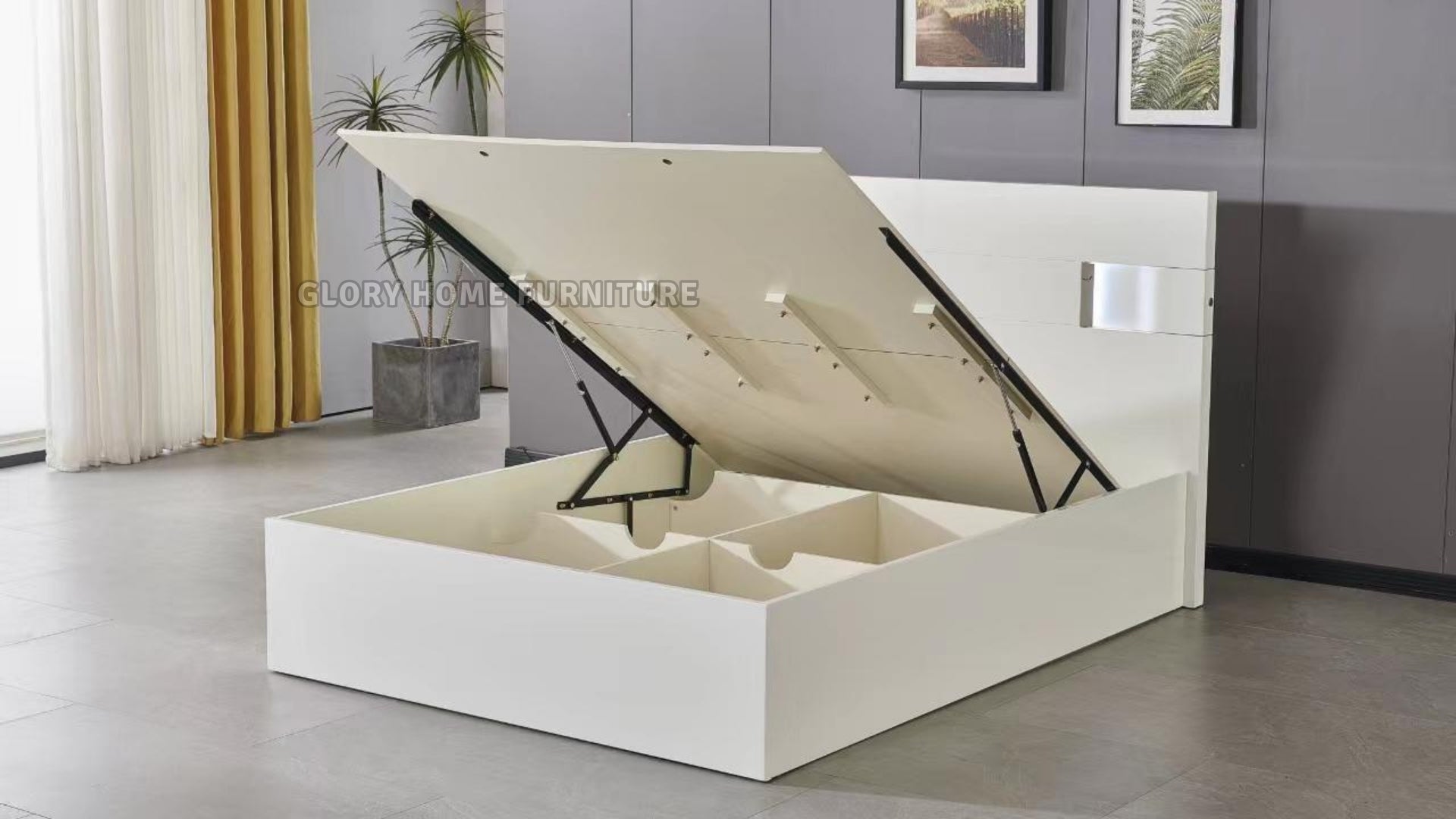 Glory – Grey Lift-top Bedroom Set