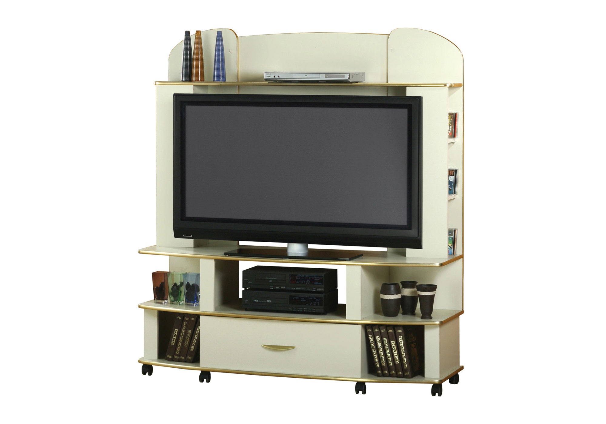 MEUBLE TV - CHAMPAGNE / OR / TV A ECRAN PLAT – ET 8502
