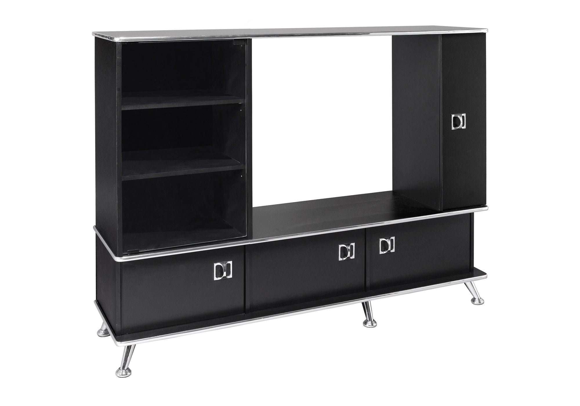 ETAGERE - NOIR / CHROME UNITE DE RANGEMENT – ET 9006