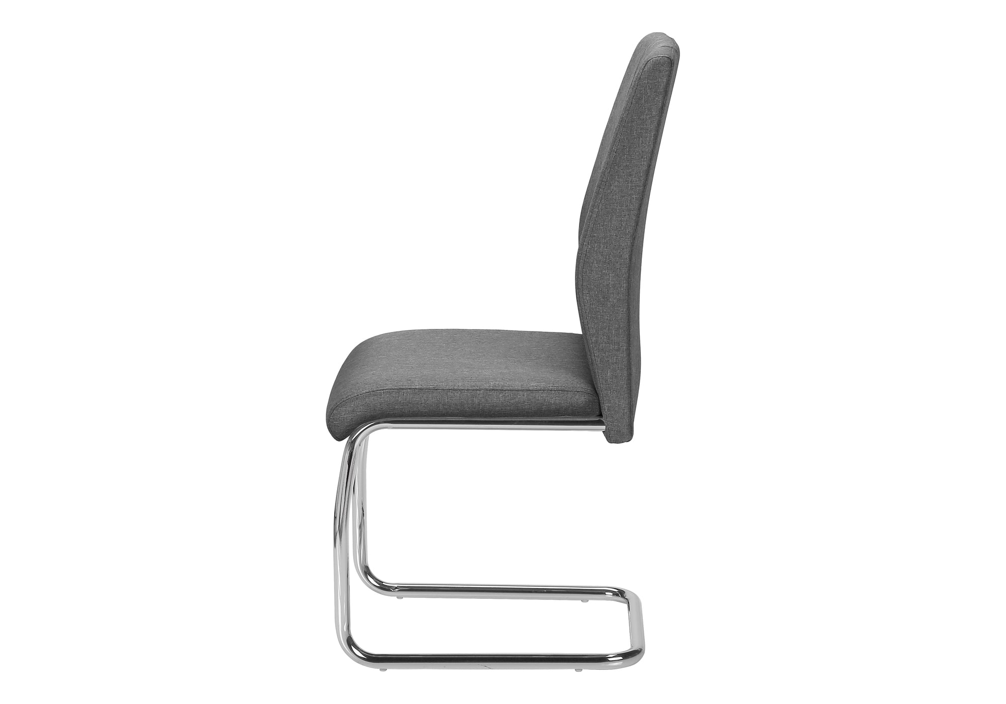 CHAISE - 2PCS - 39"H / TISSUS GRIS / CHROME – I 1061