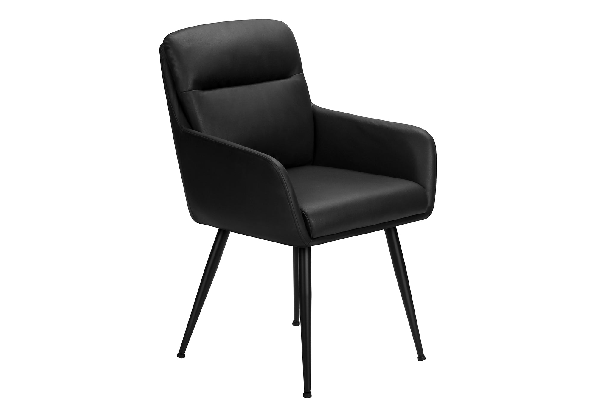 CHAISE - 2PCS / 34"H / SIMILI-CUIR NOIR / METAL NOIR – I 1115