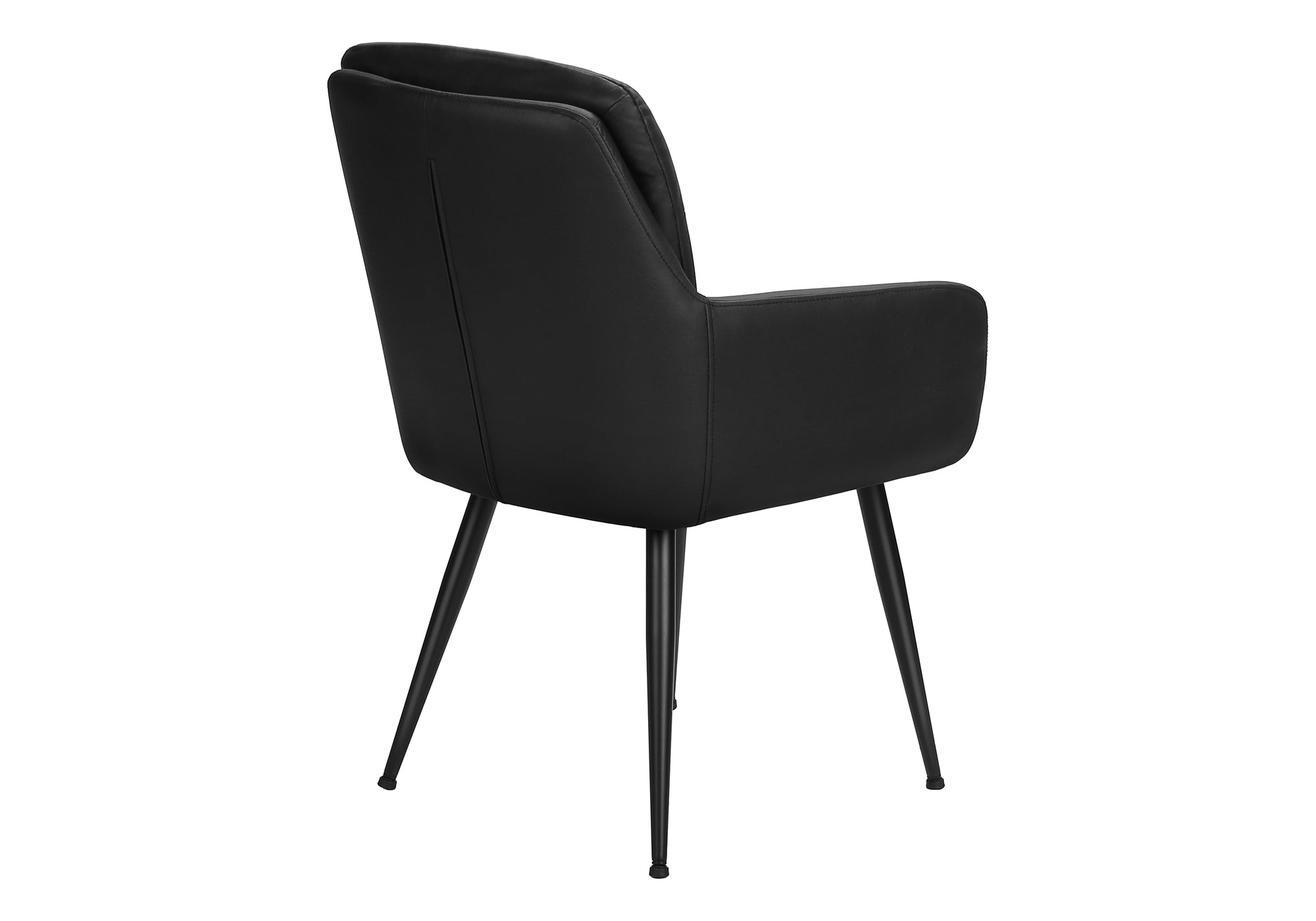 CHAISE - 2PCS / 34"H / SIMILI-CUIR NOIR / METAL NOIR – I 1115