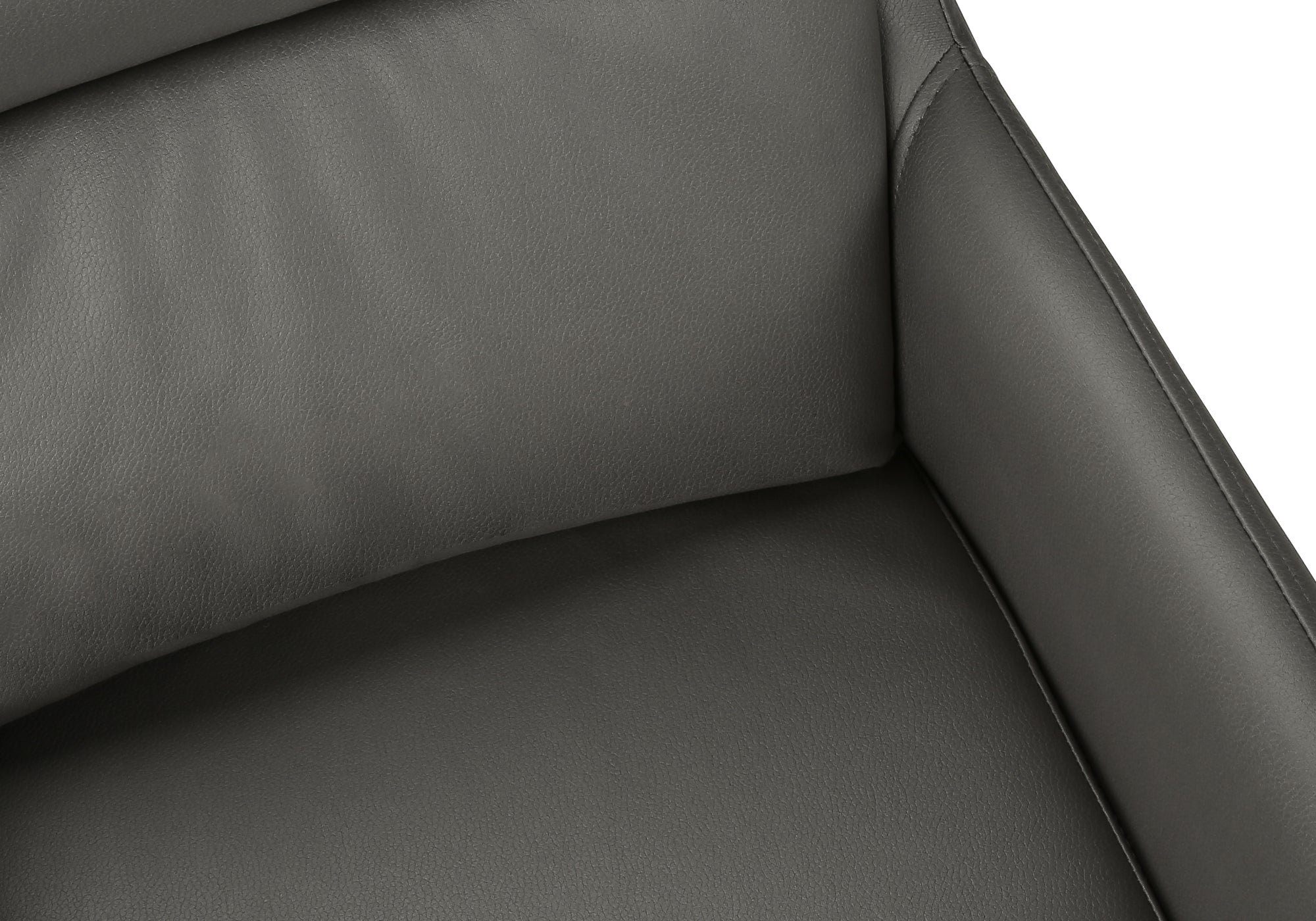 CHAISE - 2PCS / 34"H / SIMILI-CUIR GRIS / METAL NOIR – I 1116