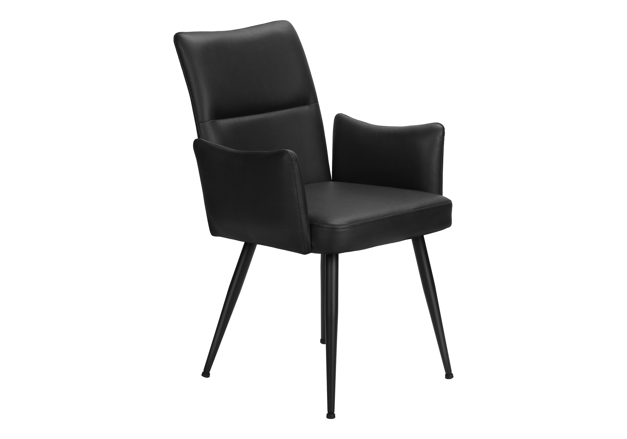 CHAISE - 2PCS / 35"H / SIMILI-CUIR NOIR / METAL NOIR – I 1125