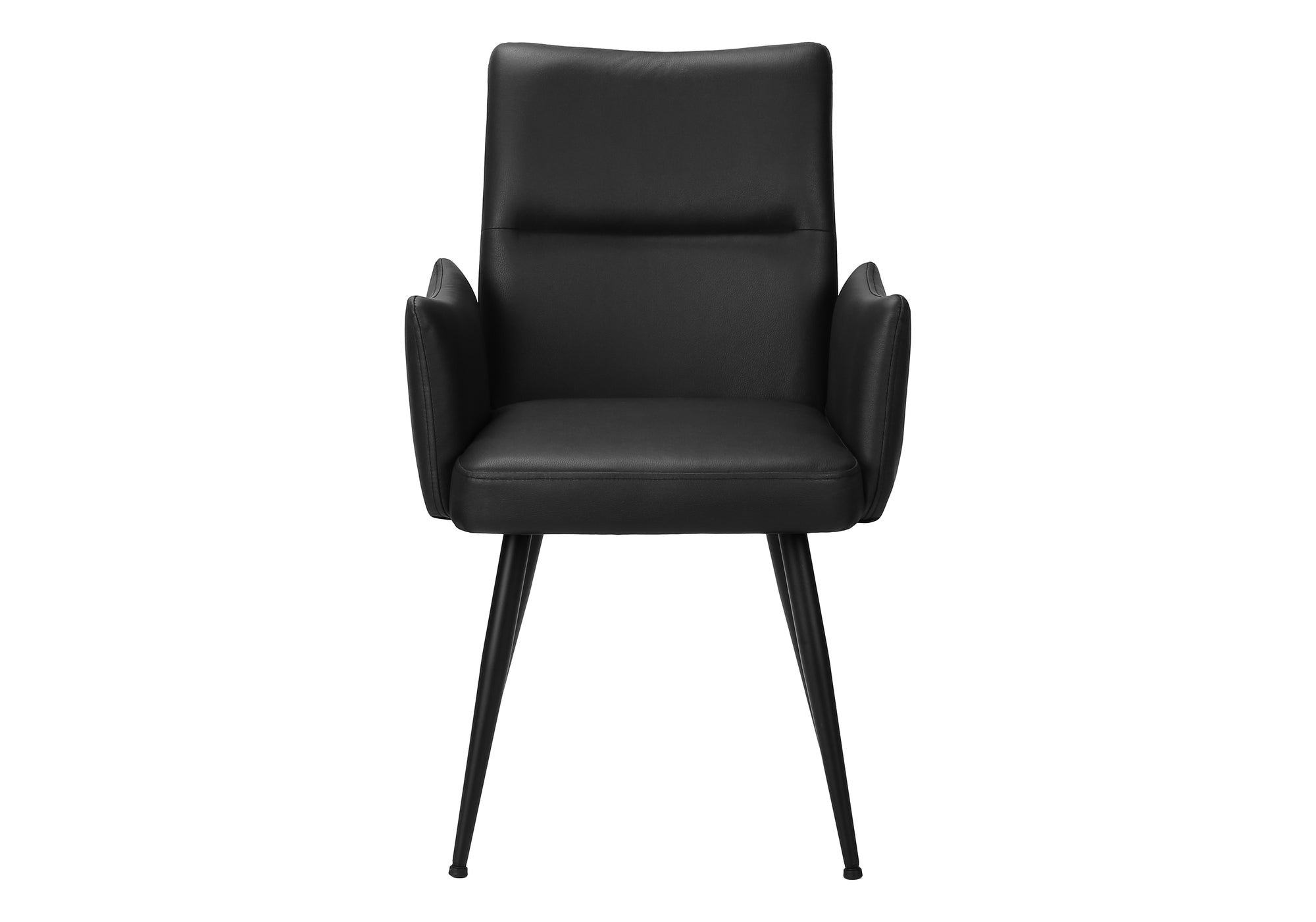 CHAISE - 2PCS / 35"H / SIMILI-CUIR NOIR / METAL NOIR – I 1125