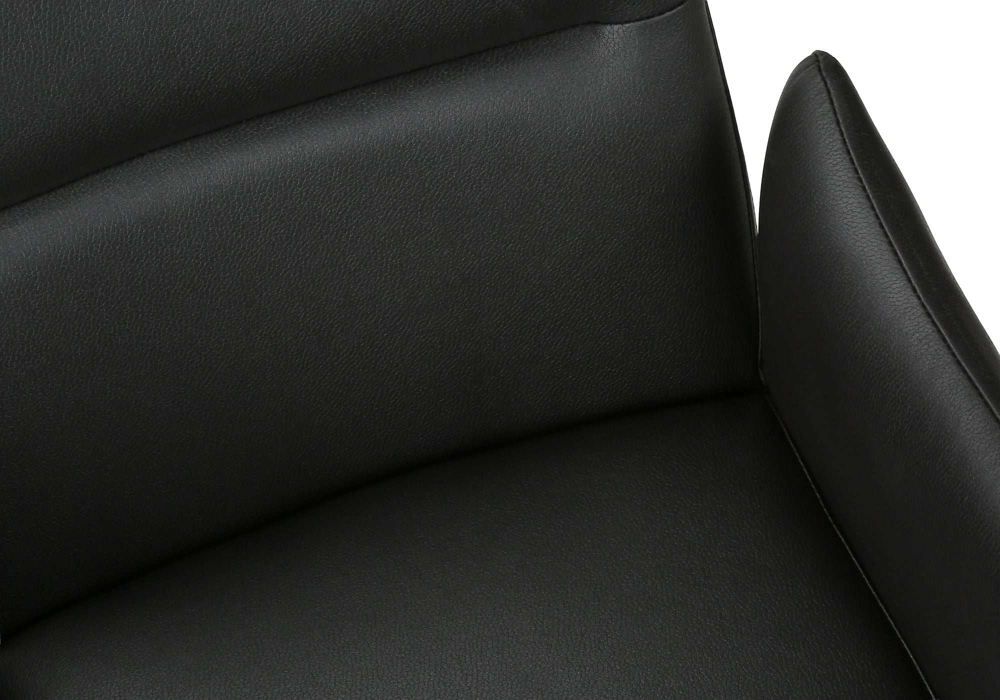 CHAISE - 2PCS / 35"H / SIMILI-CUIR NOIR / METAL NOIR – I 1125
