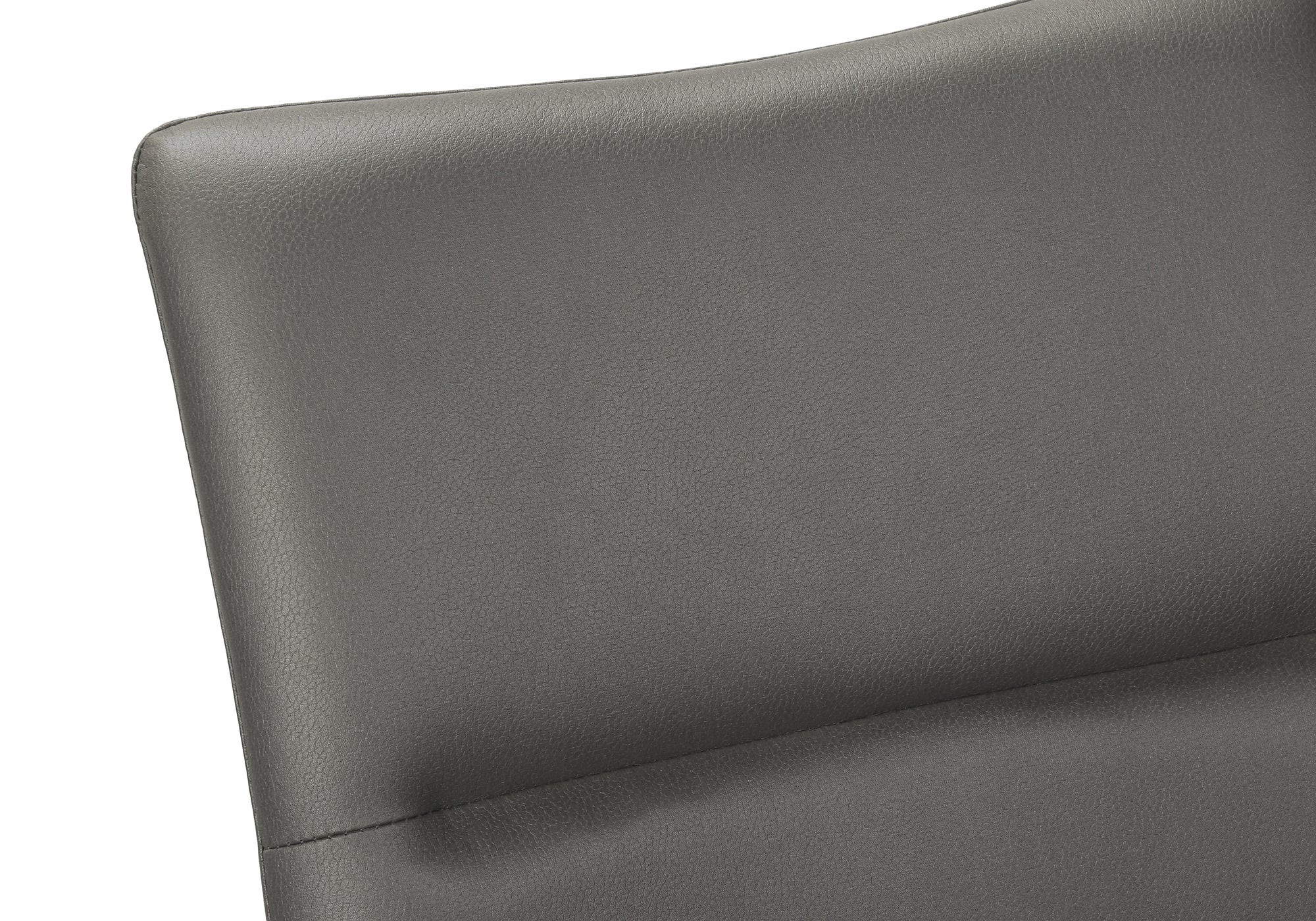 CHAISE - 2PCS / 35"H / SIMILI-CUIR GRIS / METAL NOIR – I 1126